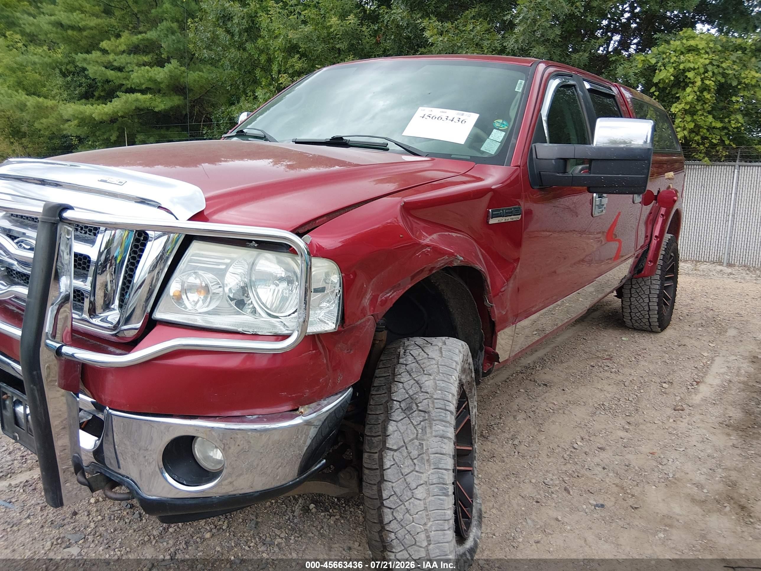 2008 Ford F-150 60th Anniversary/fx4/king Ranch/lariat/xlt Burgundy vin: 1FTPW14V38FB64277