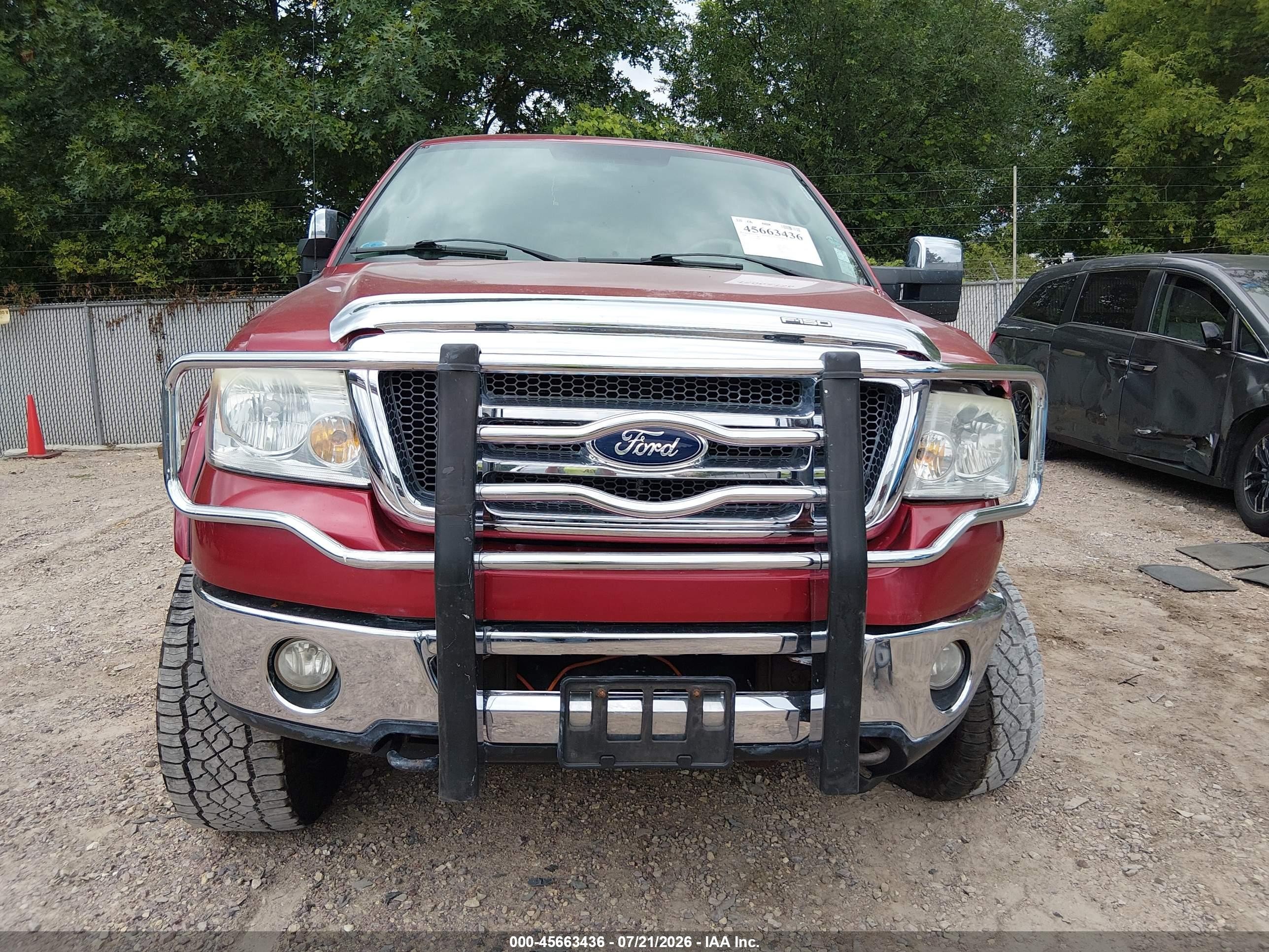 2008 Ford F-150 60th Anniversary/fx4/king Ranch/lariat/xlt Burgundy vin: 1FTPW14V38FB64277
