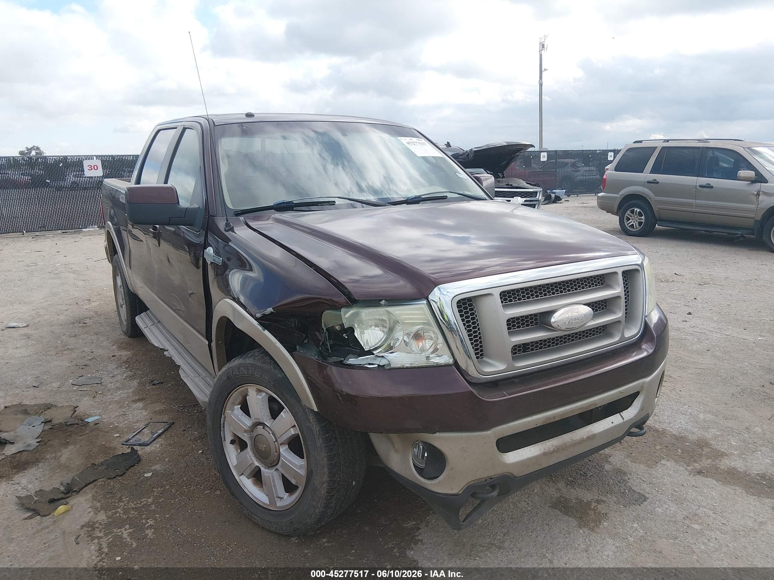 2008 Ford F-150 60th Anniversary/fx4/king Ranch/lariat/xlt Maroon vin: 1FTPW14V38KC54178