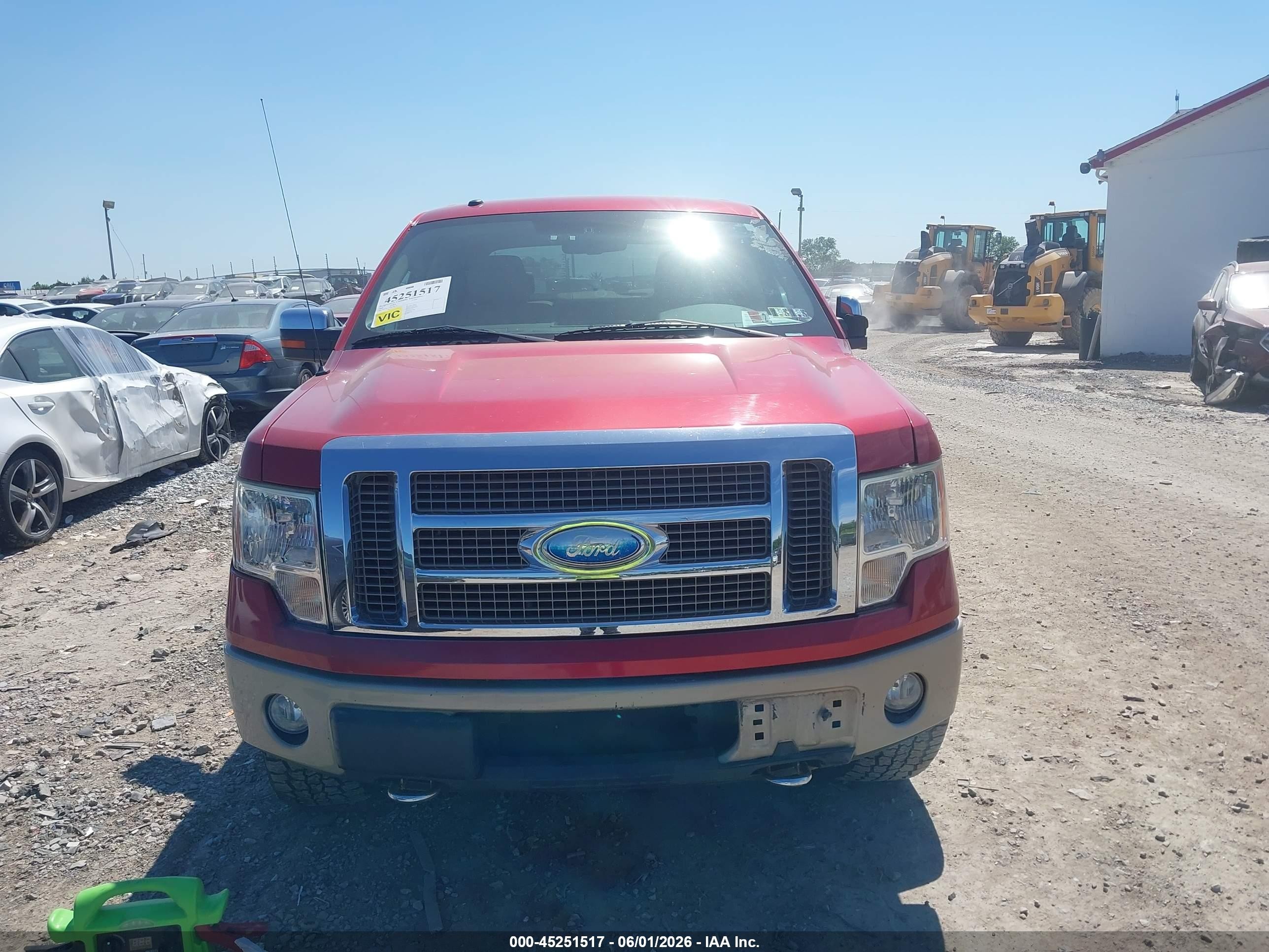 2009 Ford F-150 Lariat Красный vin: 1FTPW14V39FA62138
