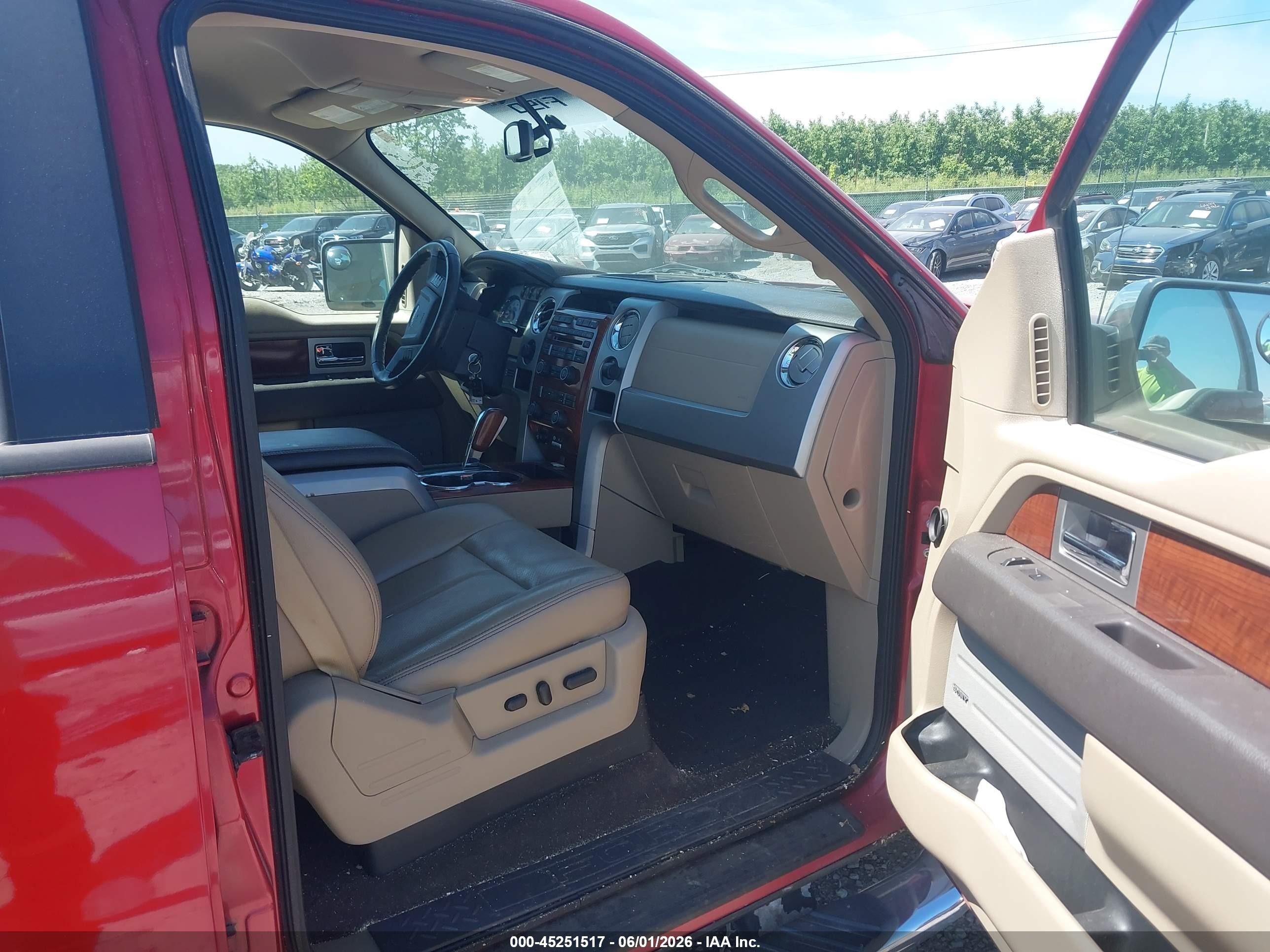 2009 Ford F-150 Lariat Красный vin: 1FTPW14V39FA62138