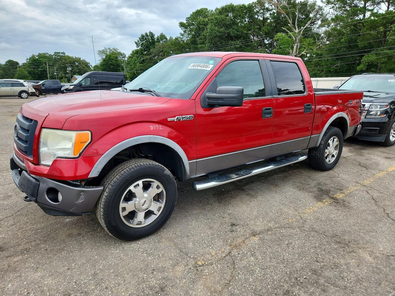 2009 Ford F150 Supercrew Red vin: 1FTPW14V39FB17283