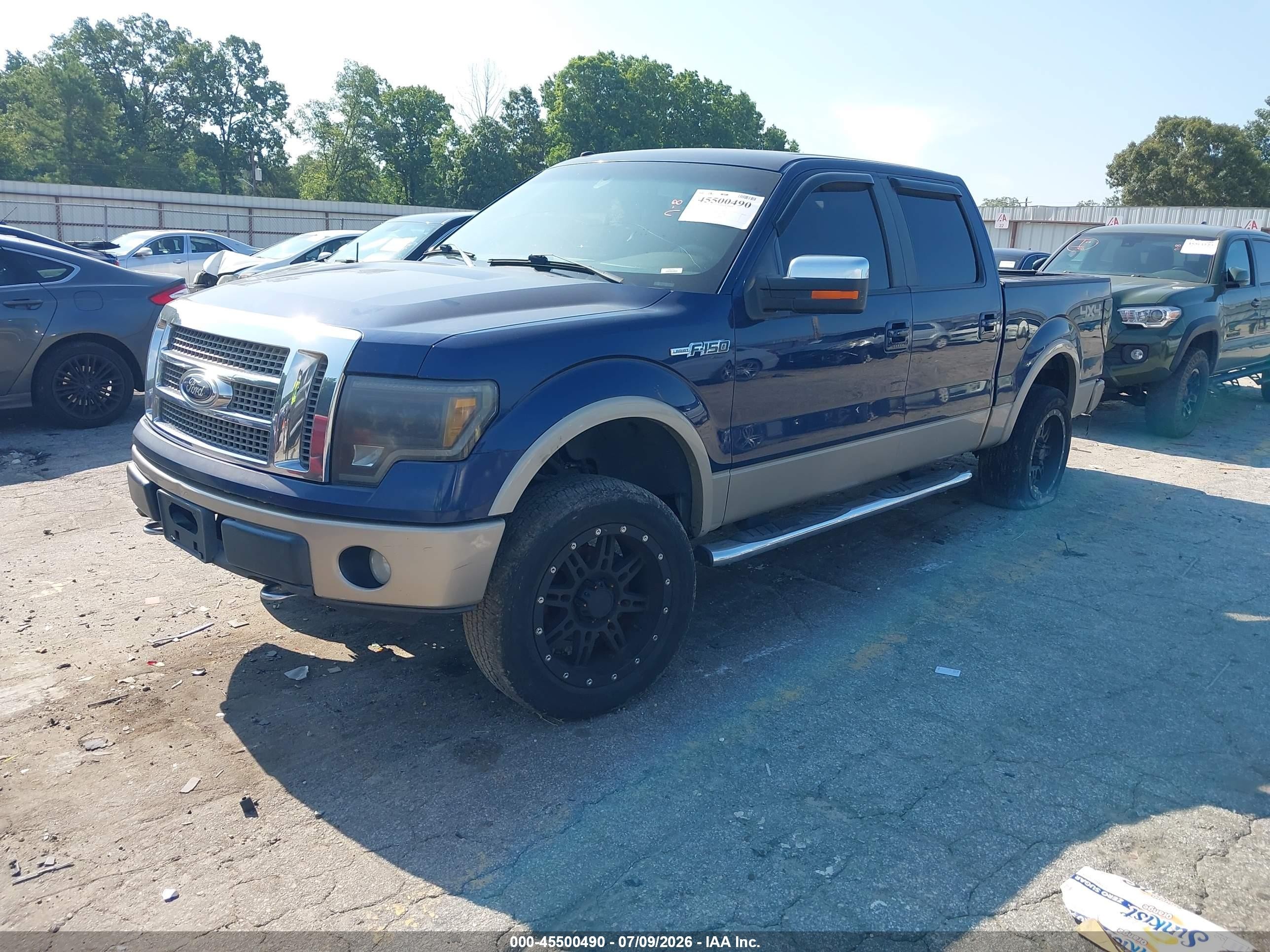 2009 Ford F-150 Lariat Blue vin: 1FTPW14V39FB46153