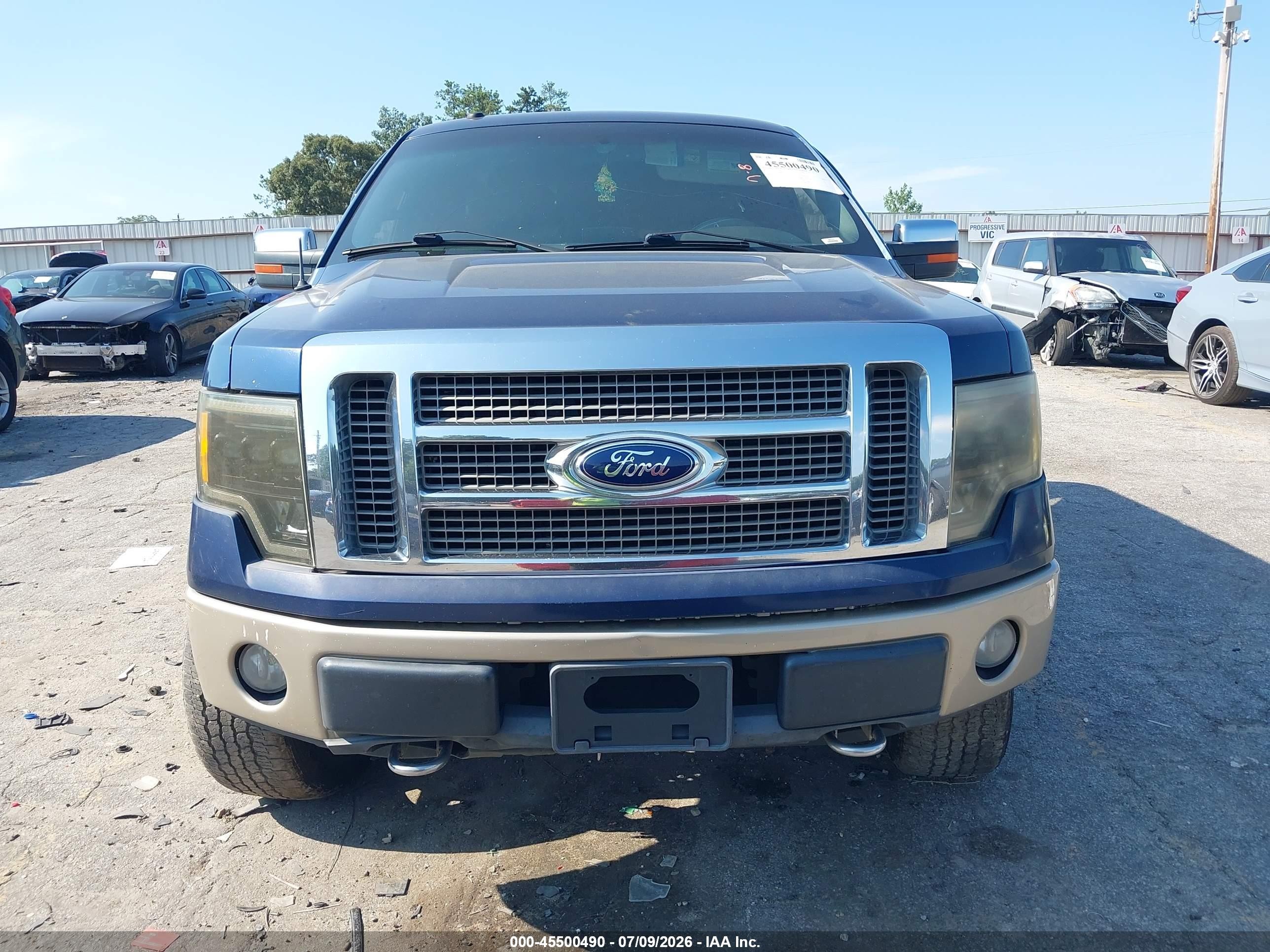 2009 Ford F-150 Lariat Blue vin: 1FTPW14V39FB46153