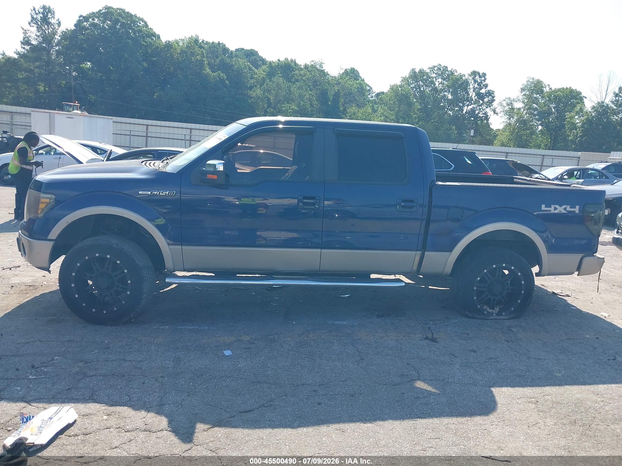 2009 Ford F-150 Lariat Blue vin: 1FTPW14V39FB46153