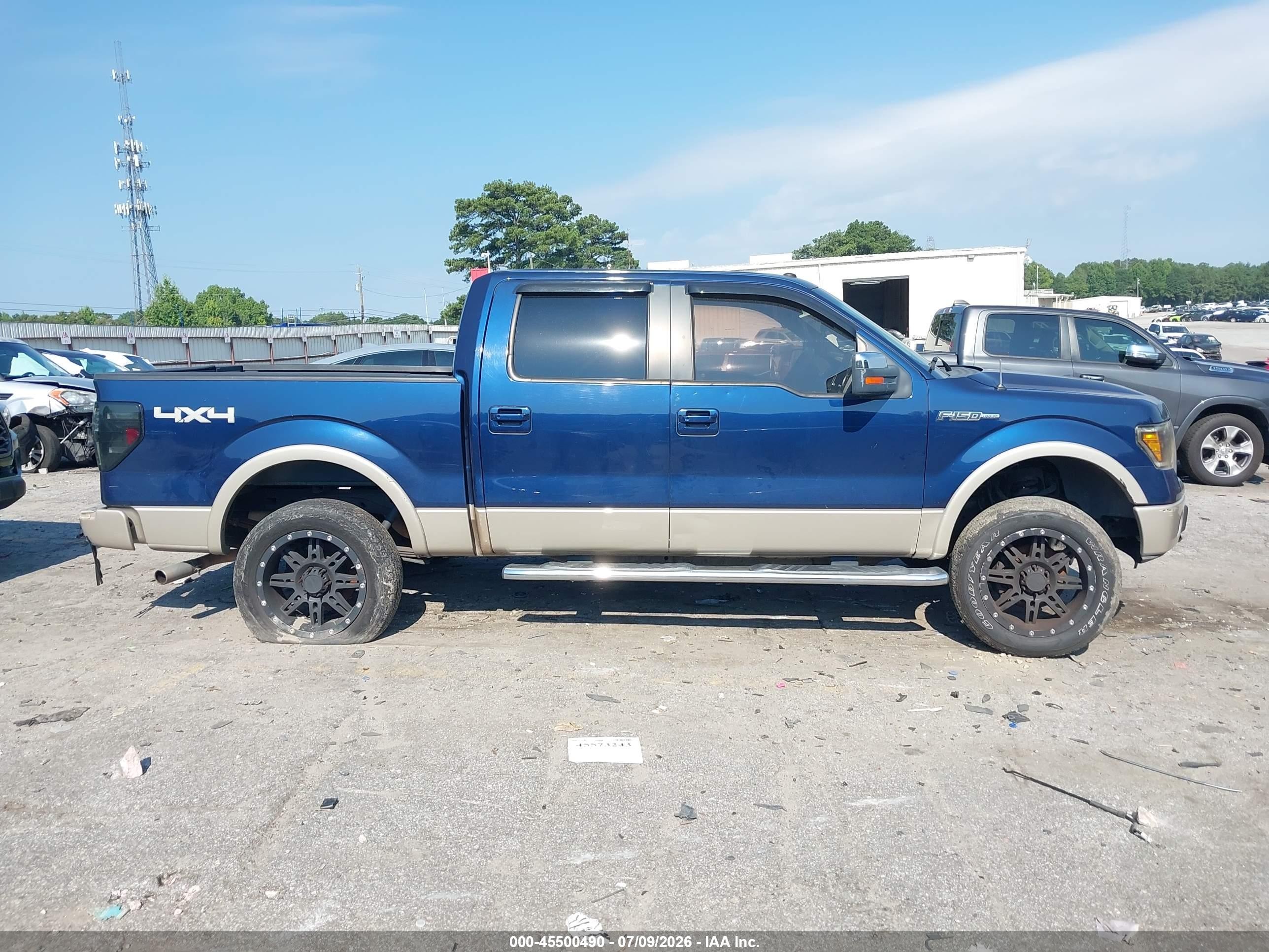 2009 Ford F-150 Lariat Blue vin: 1FTPW14V39FB46153