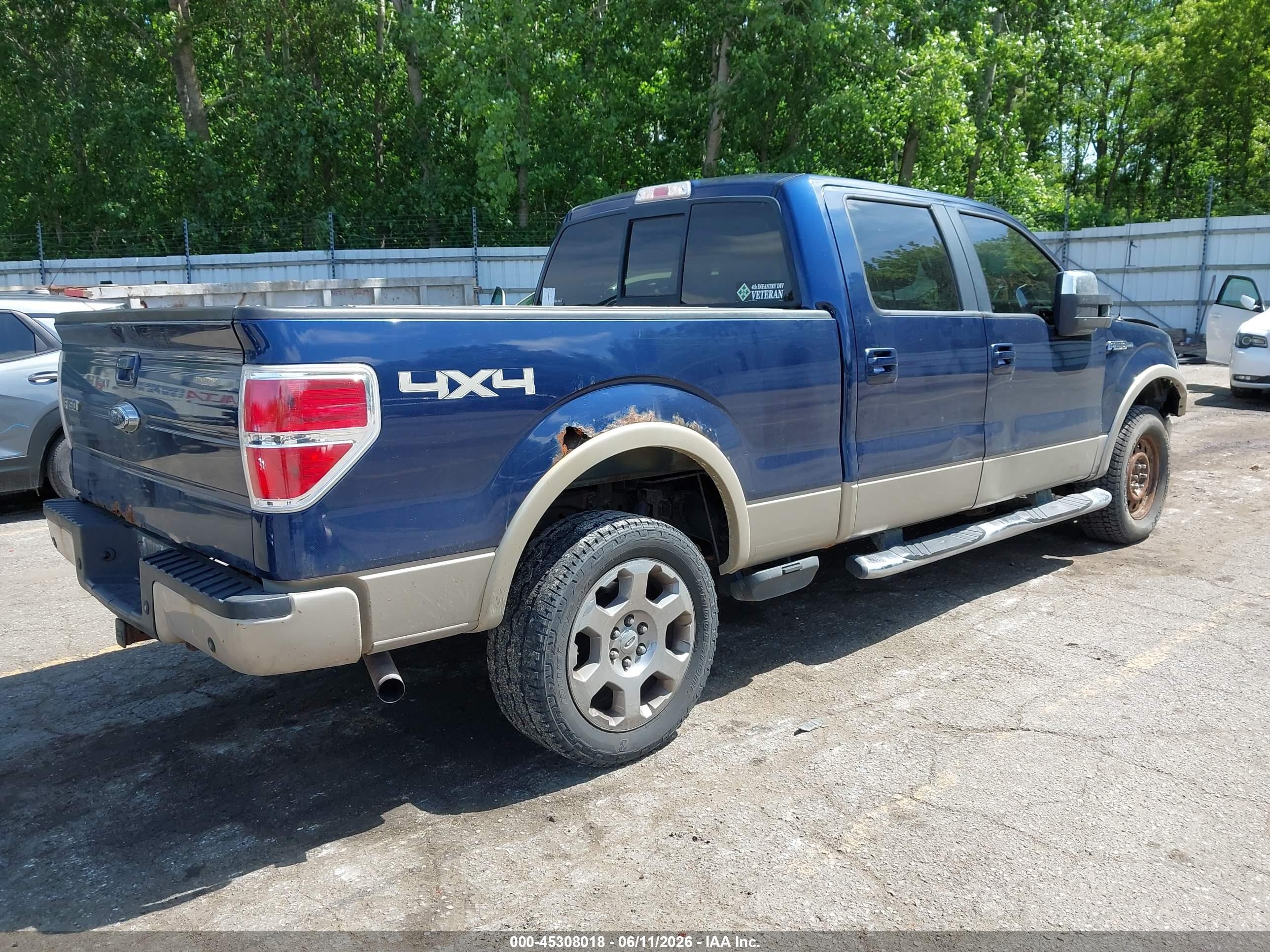 2009 Ford F-150 Fx4/king Ranch/lariat/platinum/xl/xlt Blue vin: 1FTPW14V39FB47433