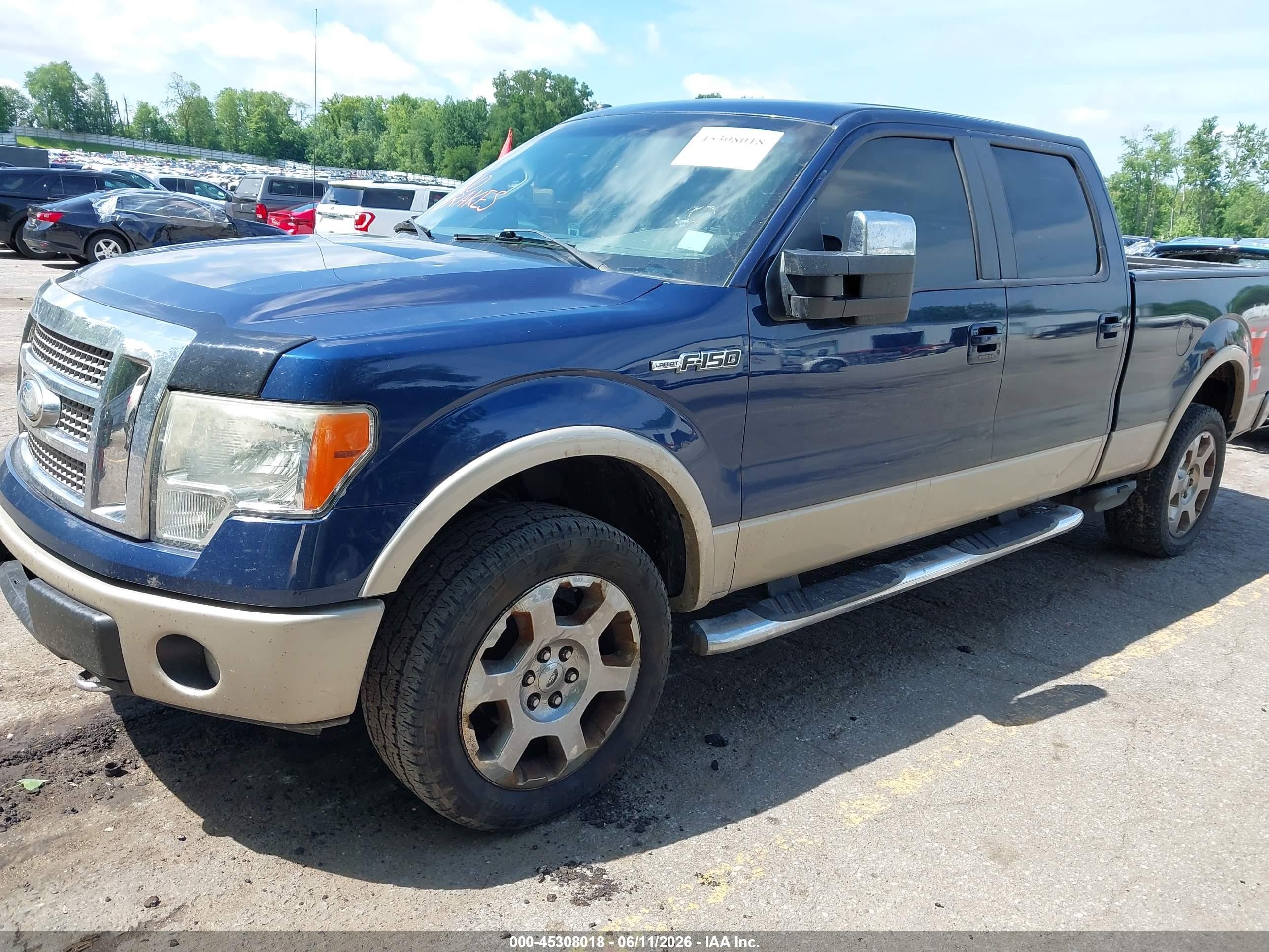 2009 Ford F-150 Fx4/king Ranch/lariat/platinum/xl/xlt Blue vin: 1FTPW14V39FB47433