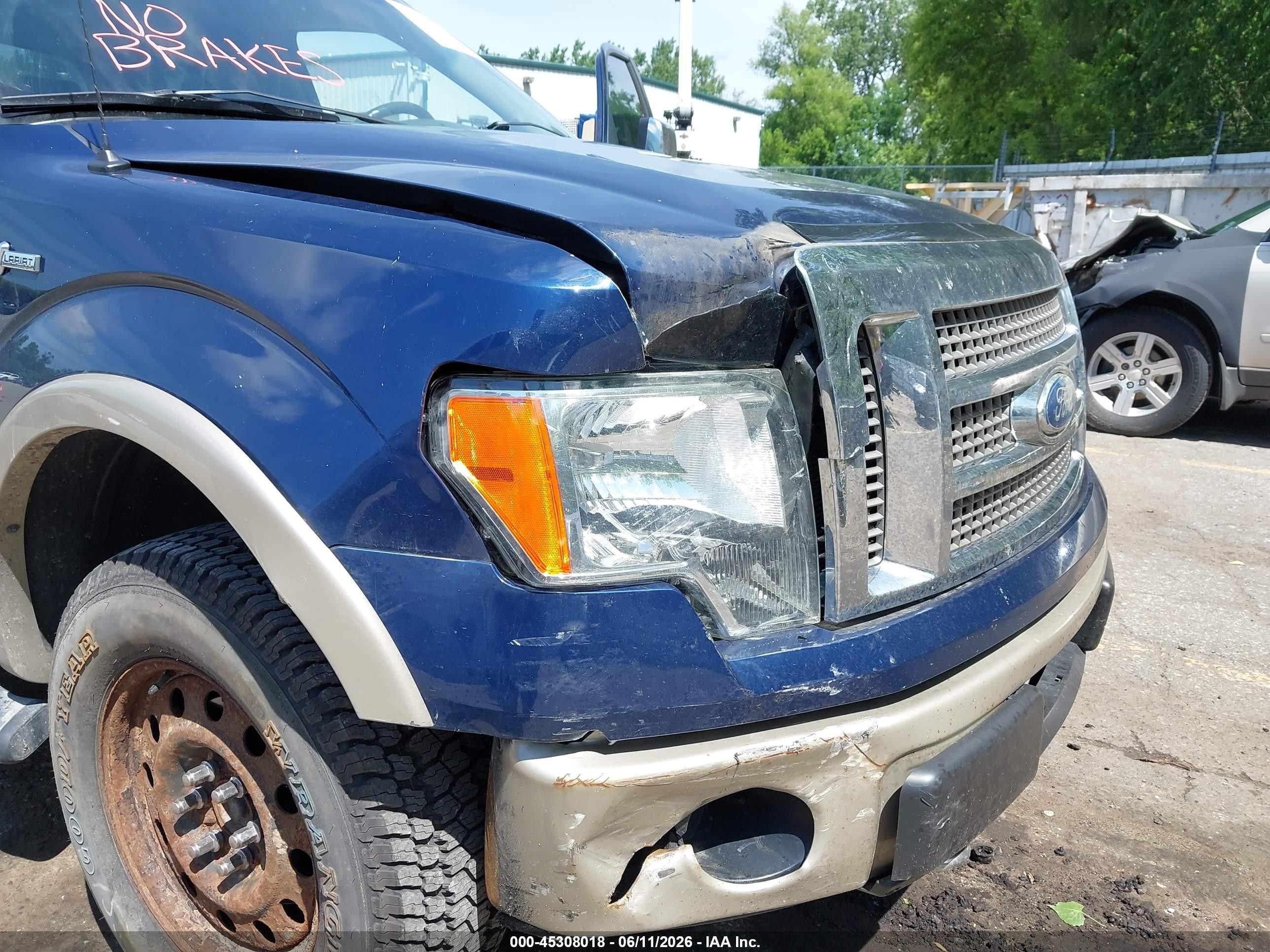 2009 Ford F-150 Fx4/king Ranch/lariat/platinum/xl/xlt Blue vin: 1FTPW14V39FB47433