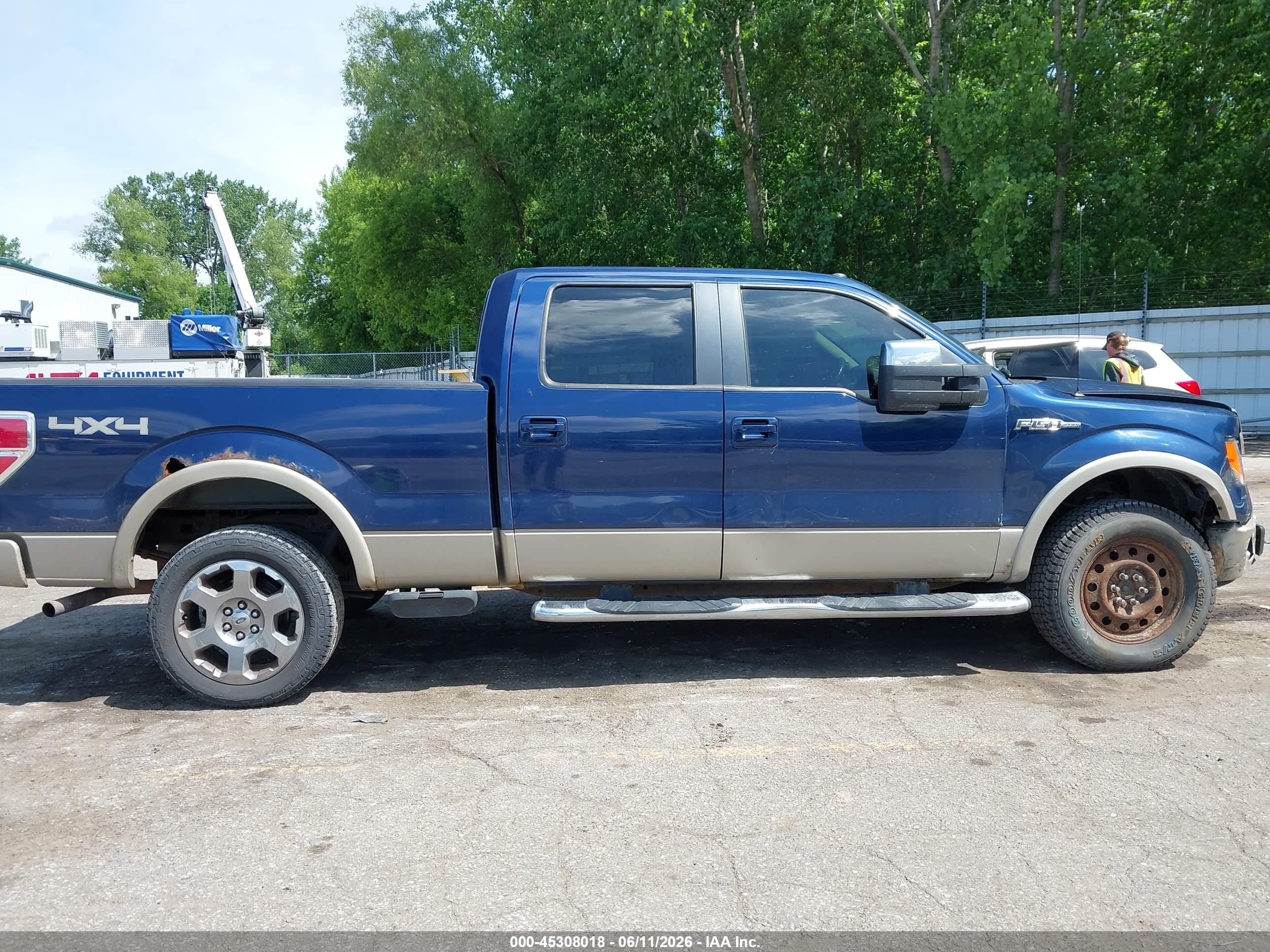 2009 Ford F-150 Fx4/king Ranch/lariat/platinum/xl/xlt Blue vin: 1FTPW14V39FB47433