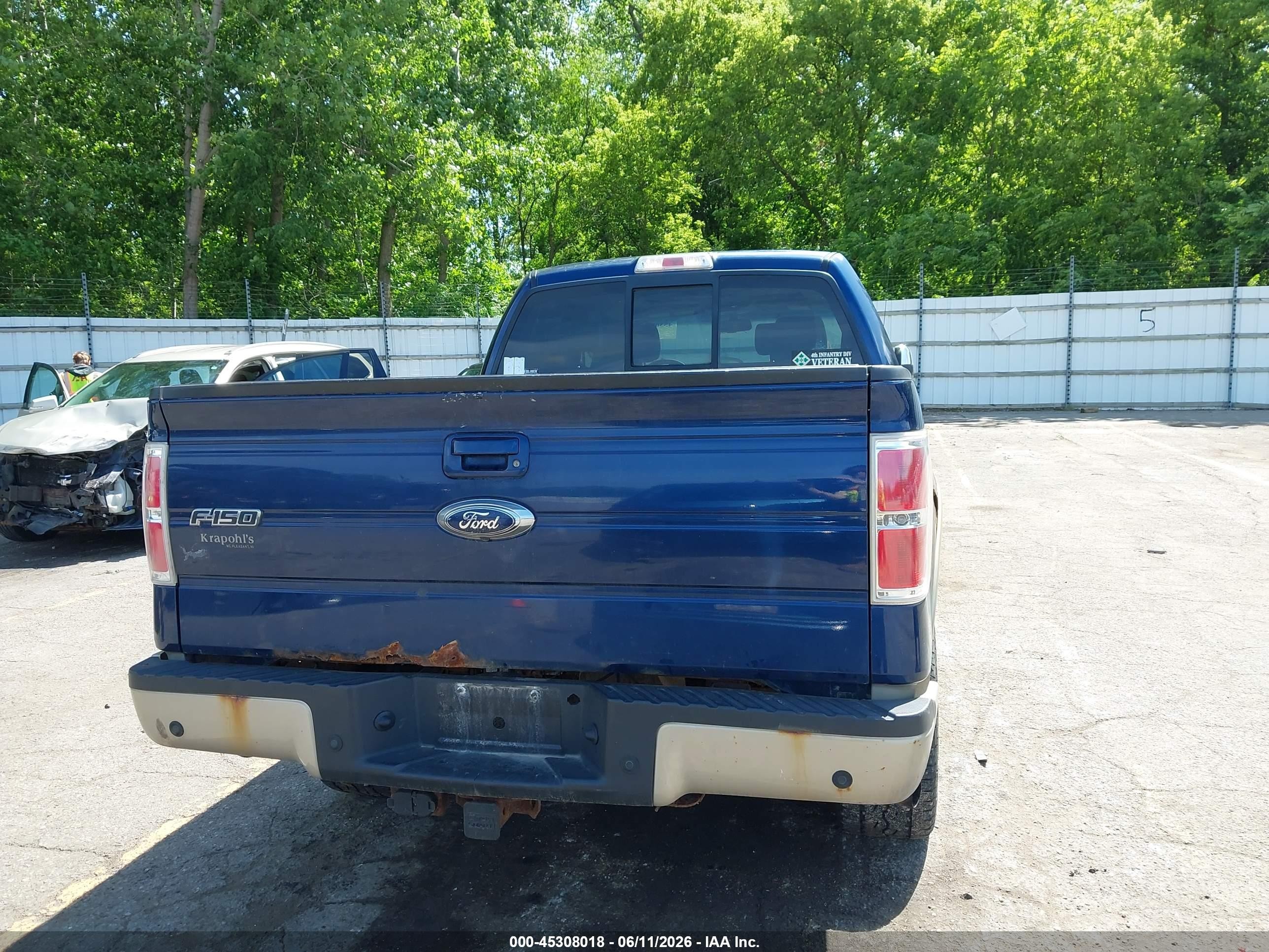 2009 Ford F-150 Fx4/king Ranch/lariat/platinum/xl/xlt Blue vin: 1FTPW14V39FB47433