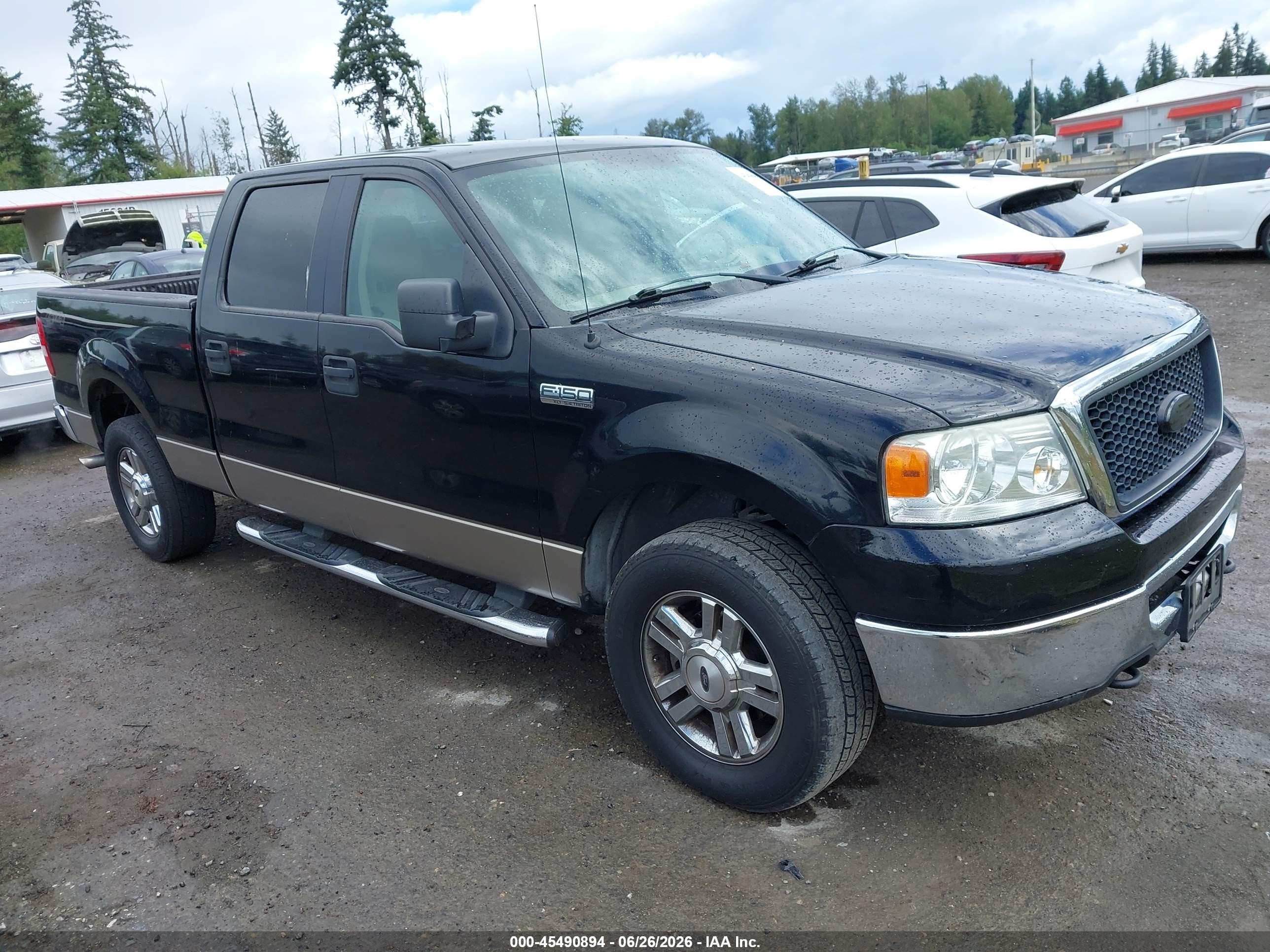 2006 Ford F-150 Fx4/lariat/xlt Black vin: 1FTPW14V46FB68125