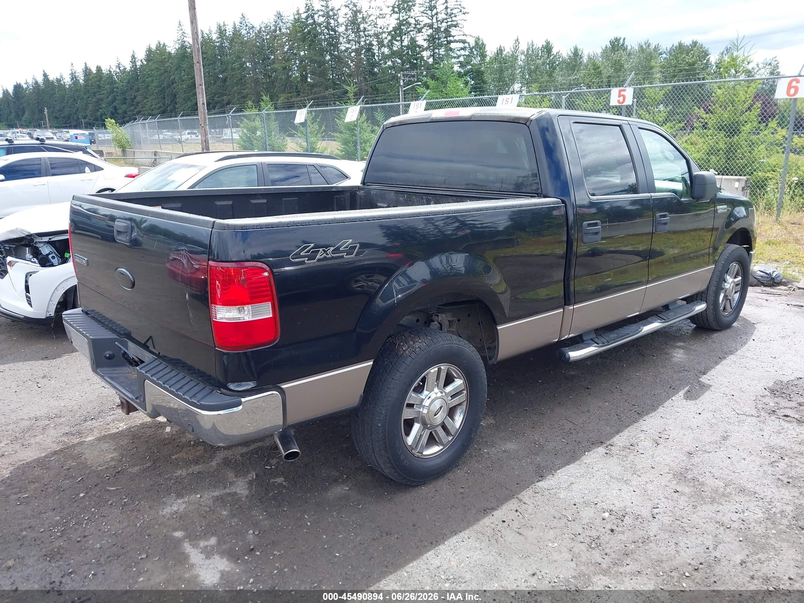 2006 Ford F-150 Fx4/lariat/xlt Black vin: 1FTPW14V46FB68125