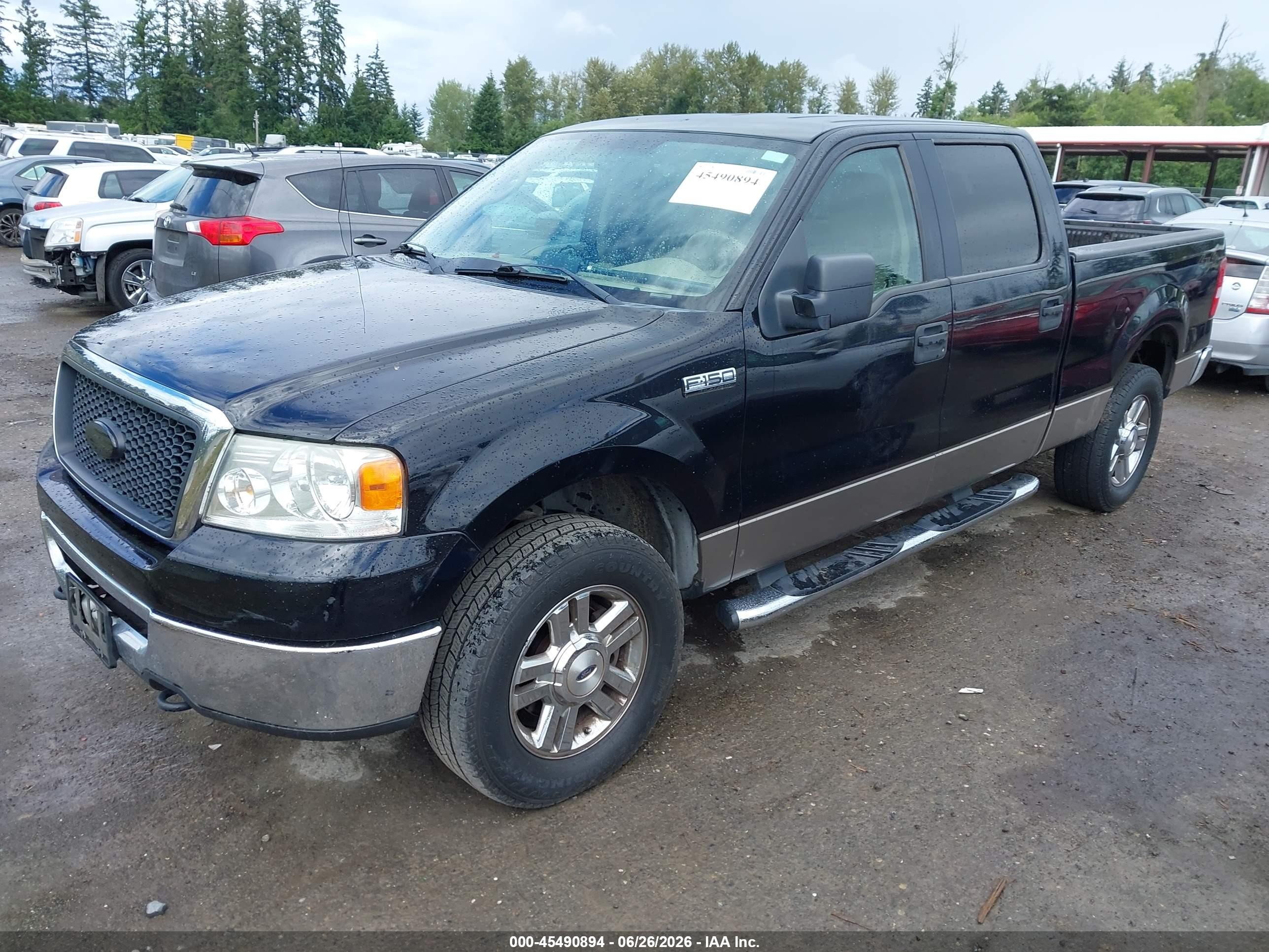 2006 Ford F-150 Fx4/lariat/xlt Black vin: 1FTPW14V46FB68125