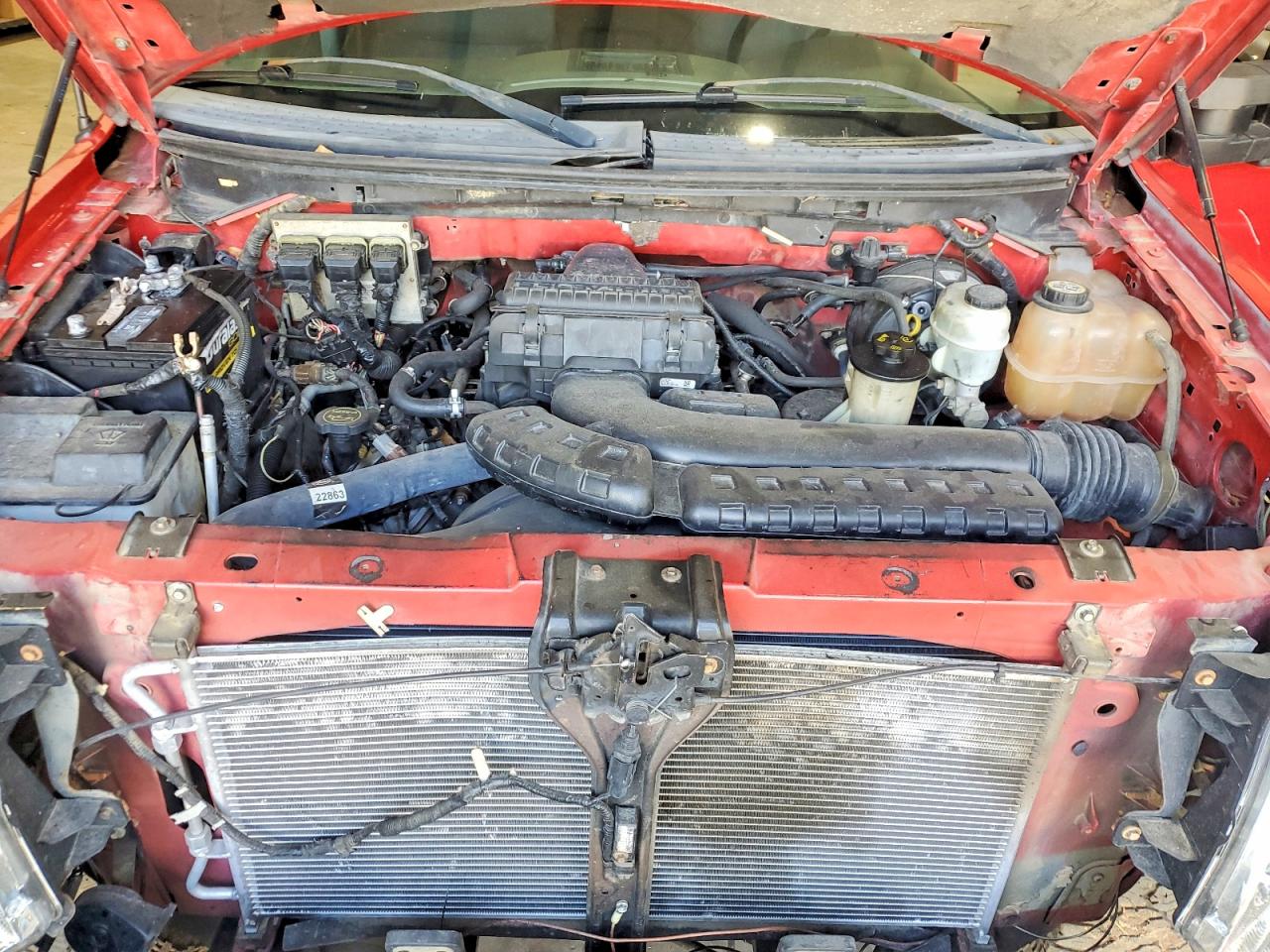 2007 Ford F150 Supercrew Red vin: 1FTPW14V47FA09512