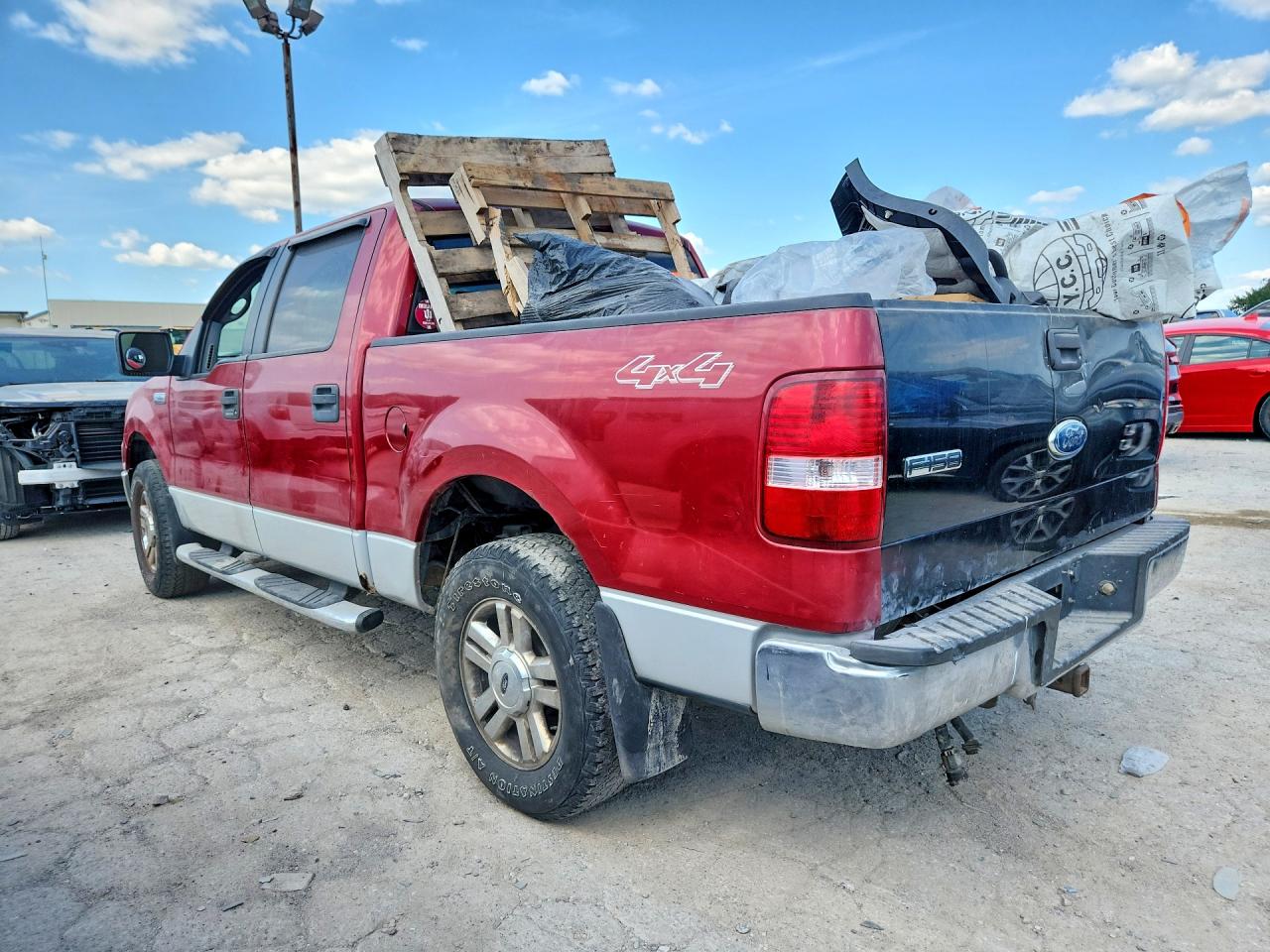 2007 Ford F150 Supercrew Red vin: 1FTPW14V47KD25855