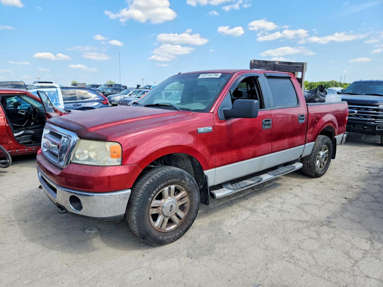 2007 Ford F150 Supercrew Red vin: 1FTPW14V47KD25855