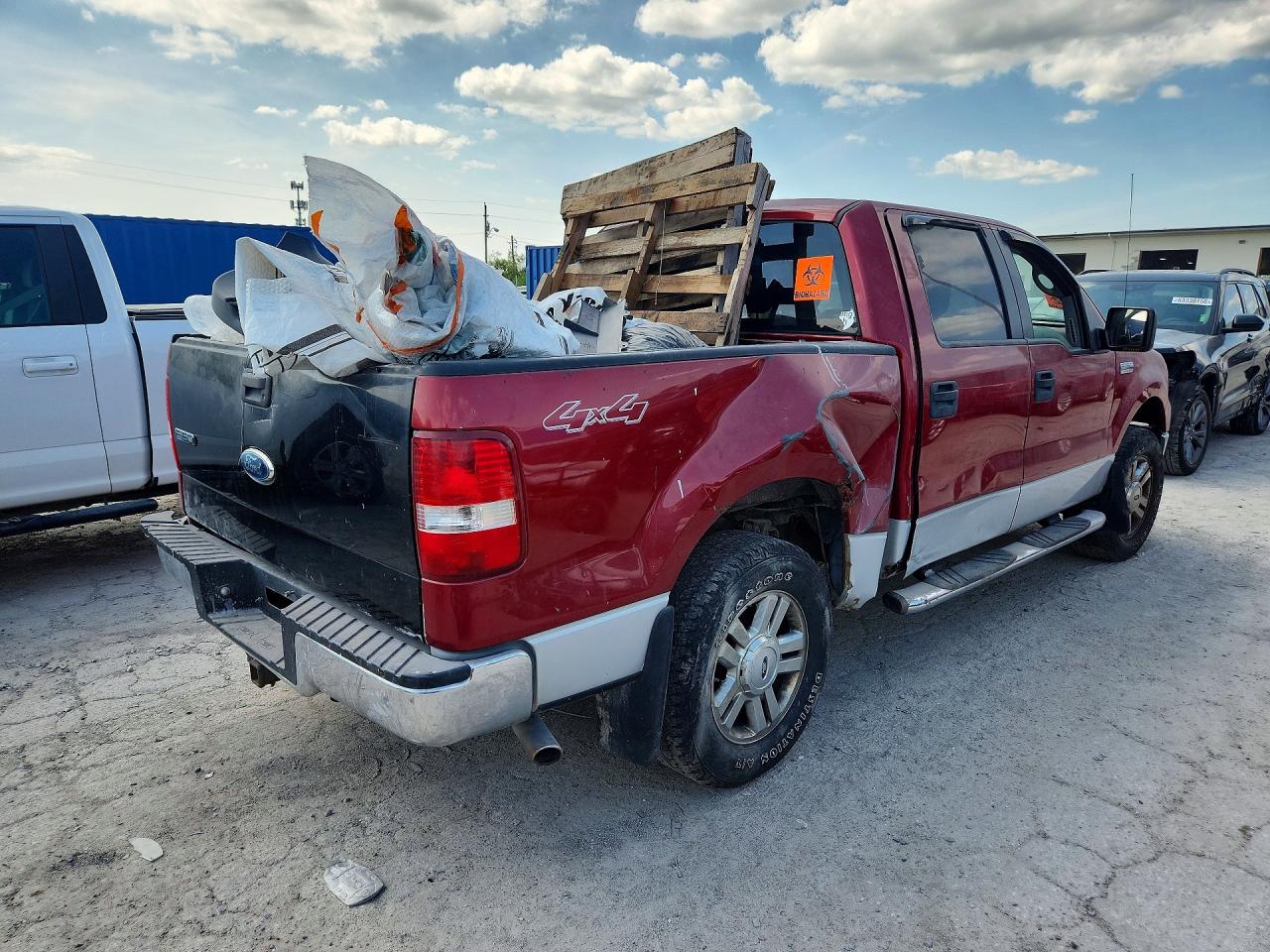 2007 Ford F150 Supercrew Red vin: 1FTPW14V47KD25855