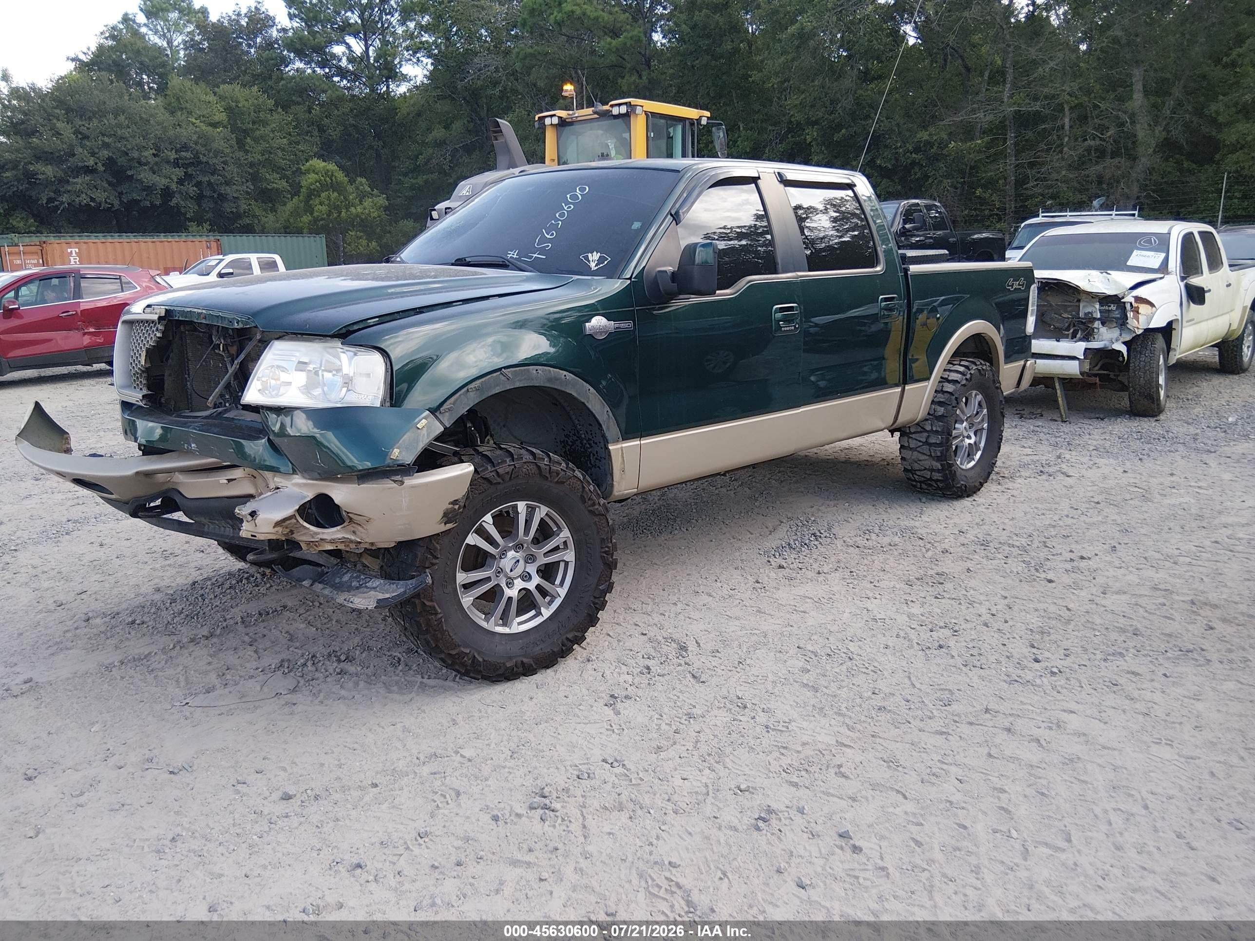 2007 Ford F-150 Fx4/lariat/xlt Green vin: 1FTPW14V47KD50108