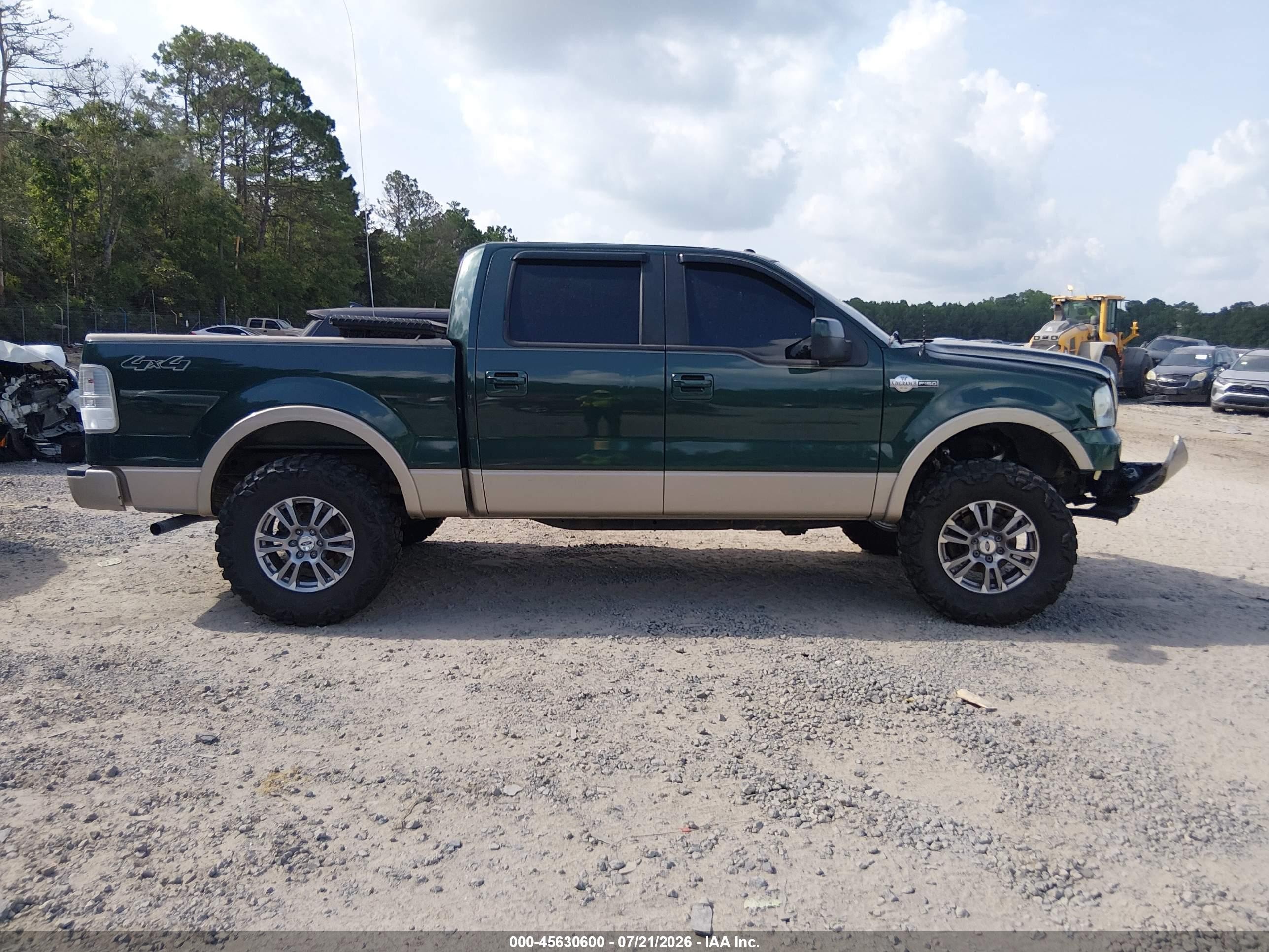 2007 Ford F-150 Fx4/lariat/xlt Green vin: 1FTPW14V47KD50108