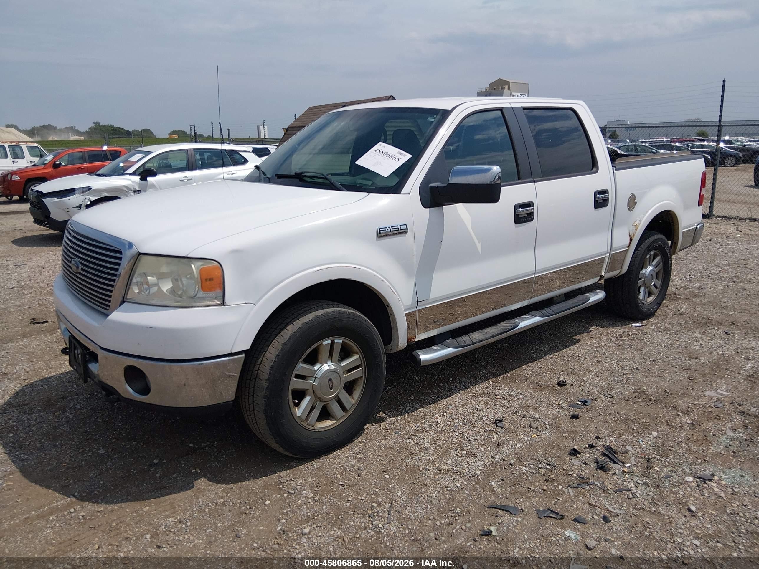 2008 Ford F-150 60th Anniversary/fx4/king Ranch/lariat/xlt White vin: 1FTPW14V48FB01544