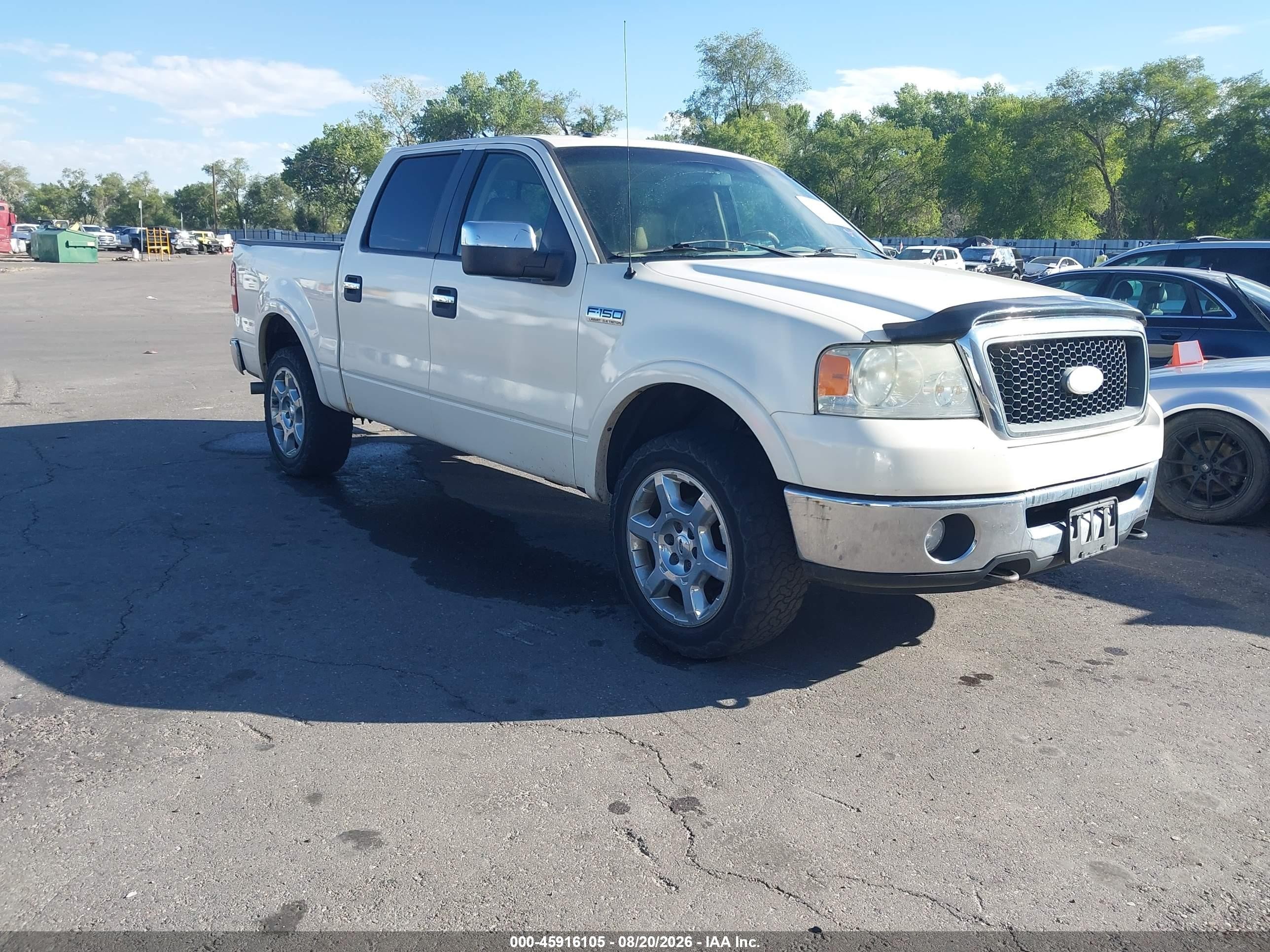 2008 Ford F-150 60th Anniversary/fx4/king Ranch/lariat/xlt White vin: 1FTPW14V48FB04542