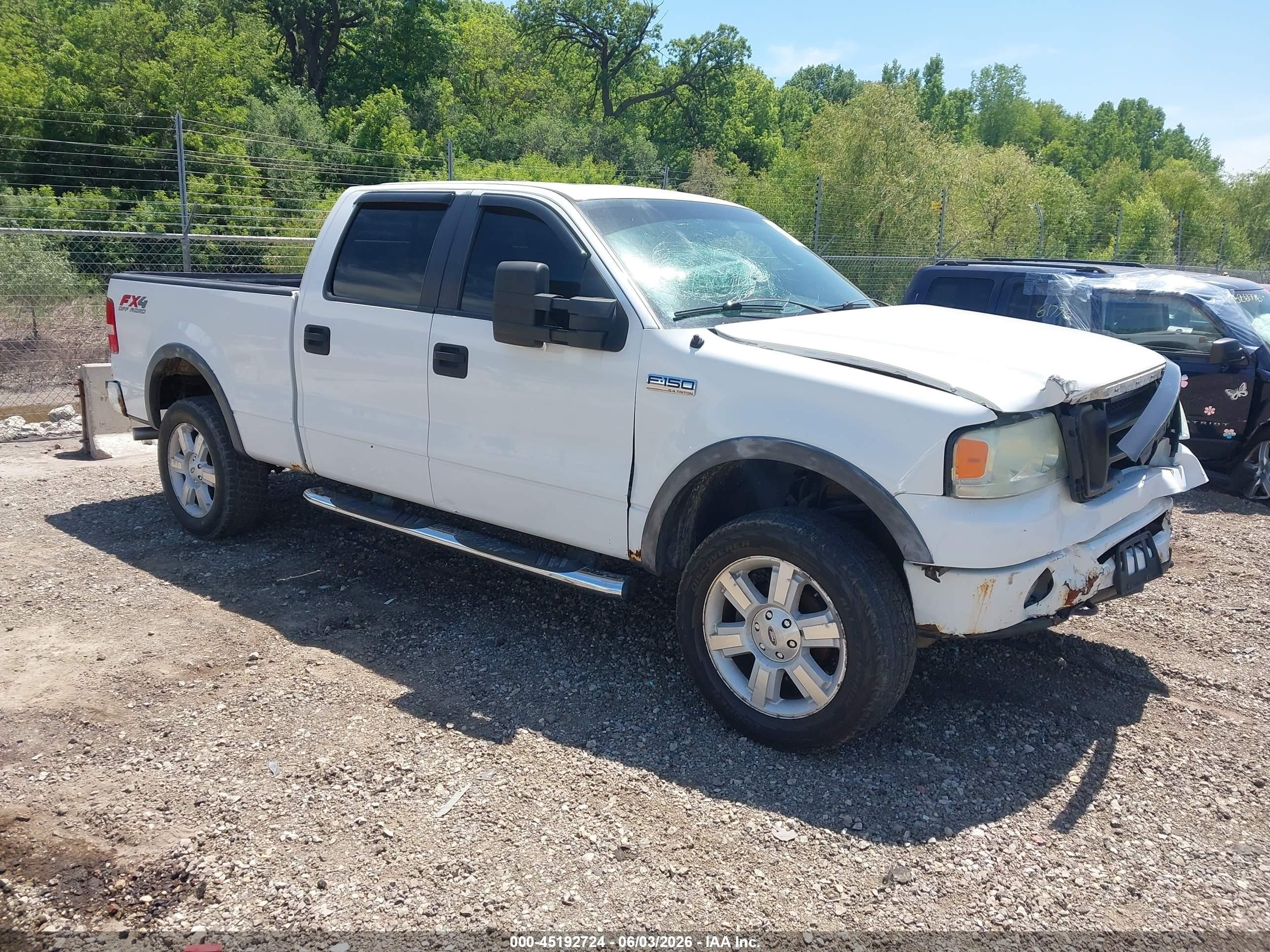 2008 Ford F-150 Fx4 White vin: 1FTPW14V48KC26289