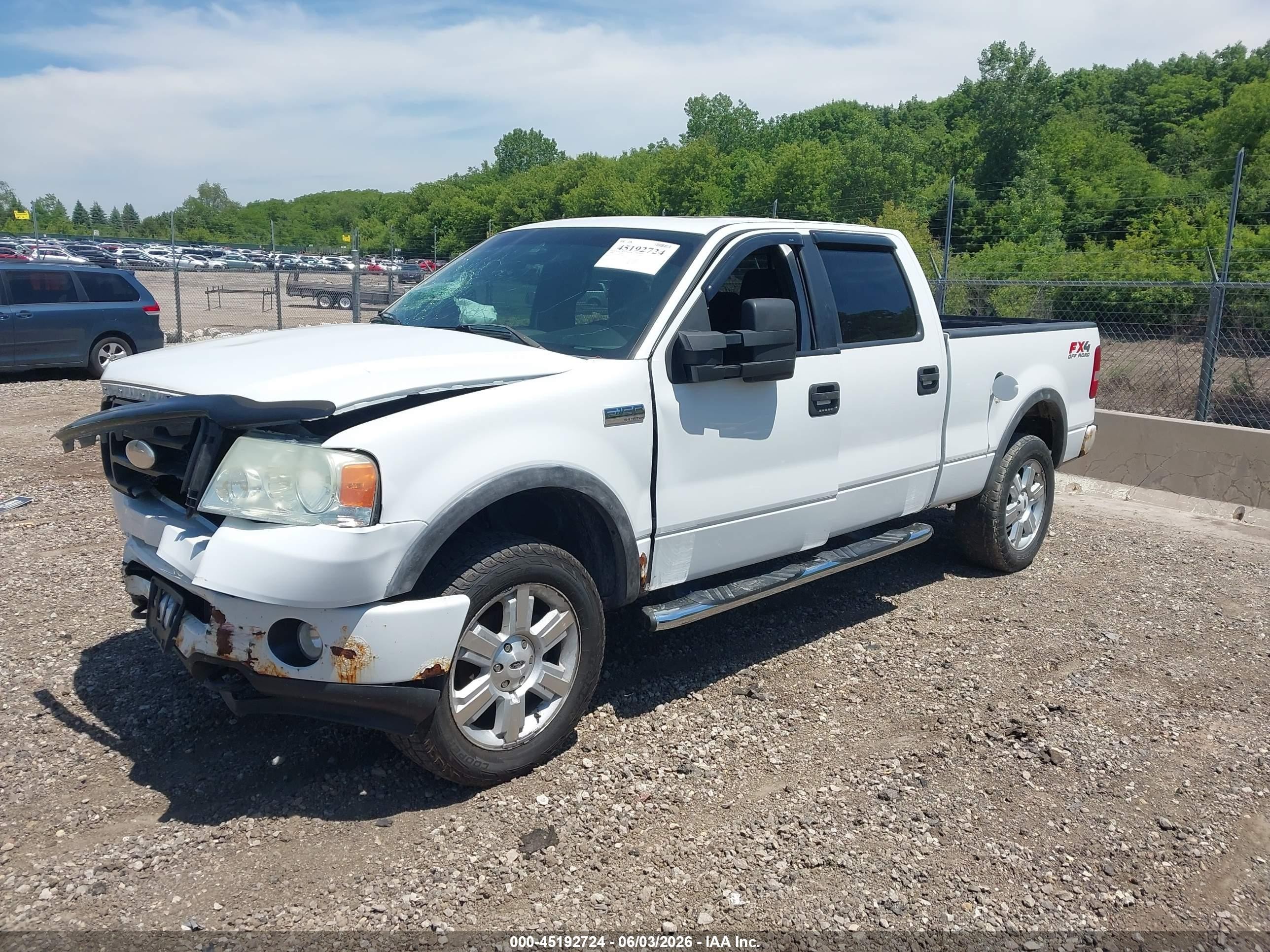 2008 Ford F-150 Fx4 White vin: 1FTPW14V48KC26289