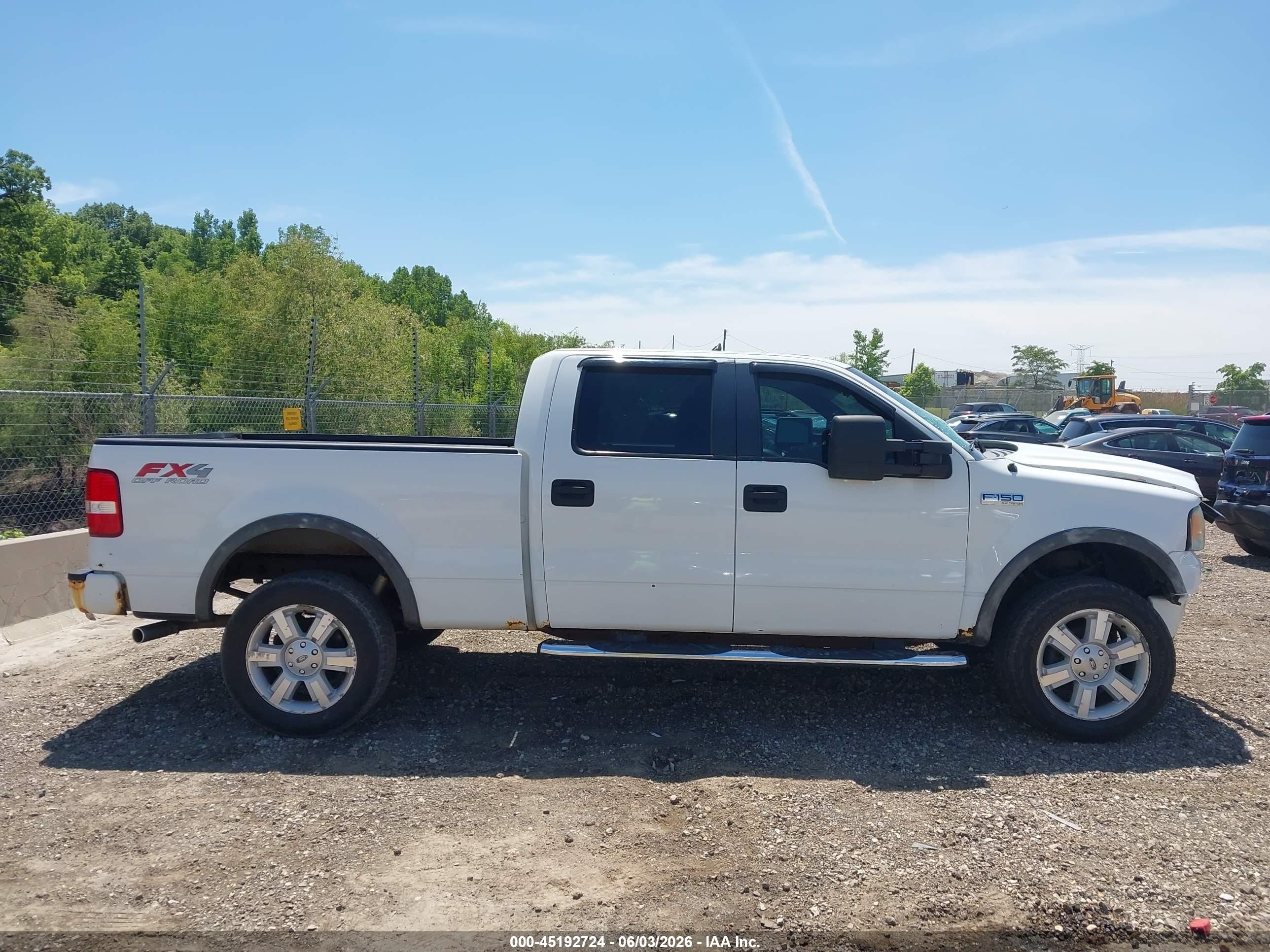 2008 Ford F-150 Fx4 White vin: 1FTPW14V48KC26289