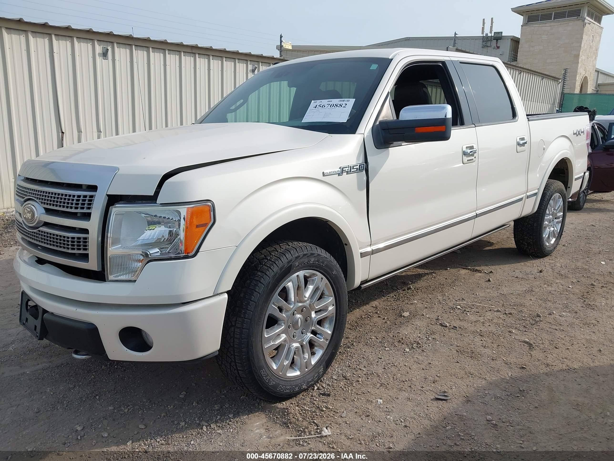 2009 Ford F-150 Fx4/king Ranch/lariat/platinum/xl/xlt White vin: 1FTPW14V49FA79983