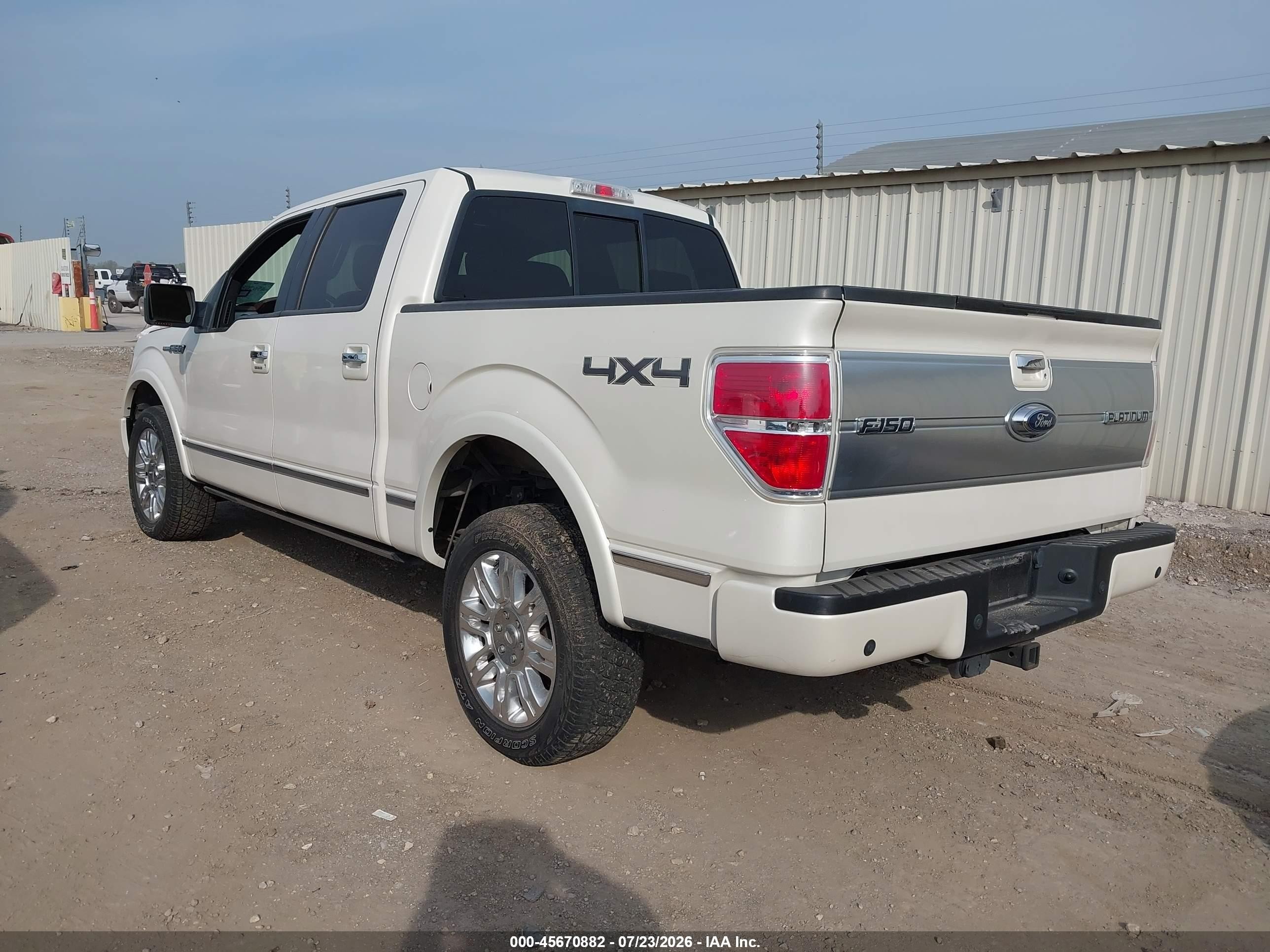 2009 Ford F-150 Fx4/king Ranch/lariat/platinum/xl/xlt White vin: 1FTPW14V49FA79983