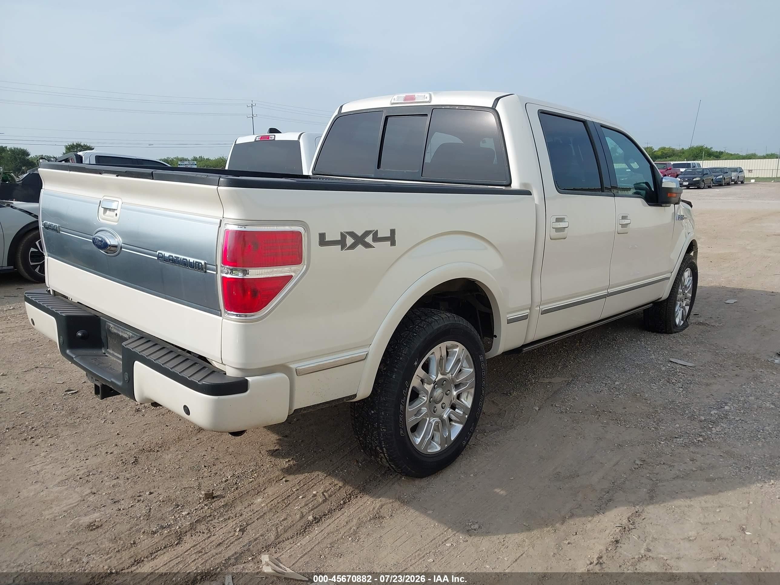 2009 Ford F-150 Fx4/king Ranch/lariat/platinum/xl/xlt White vin: 1FTPW14V49FA79983