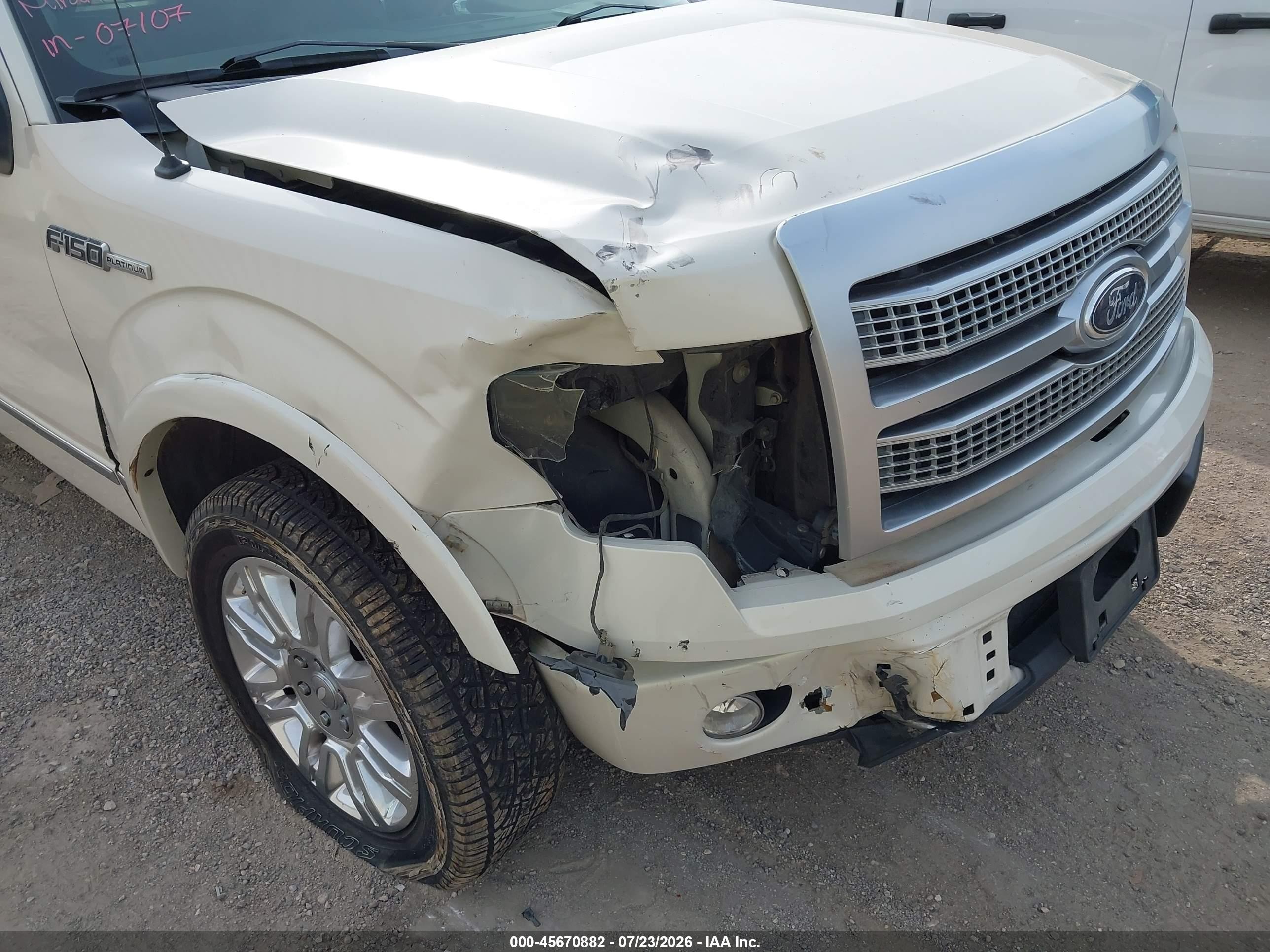 2009 Ford F-150 Fx4/king Ranch/lariat/platinum/xl/xlt White vin: 1FTPW14V49FA79983