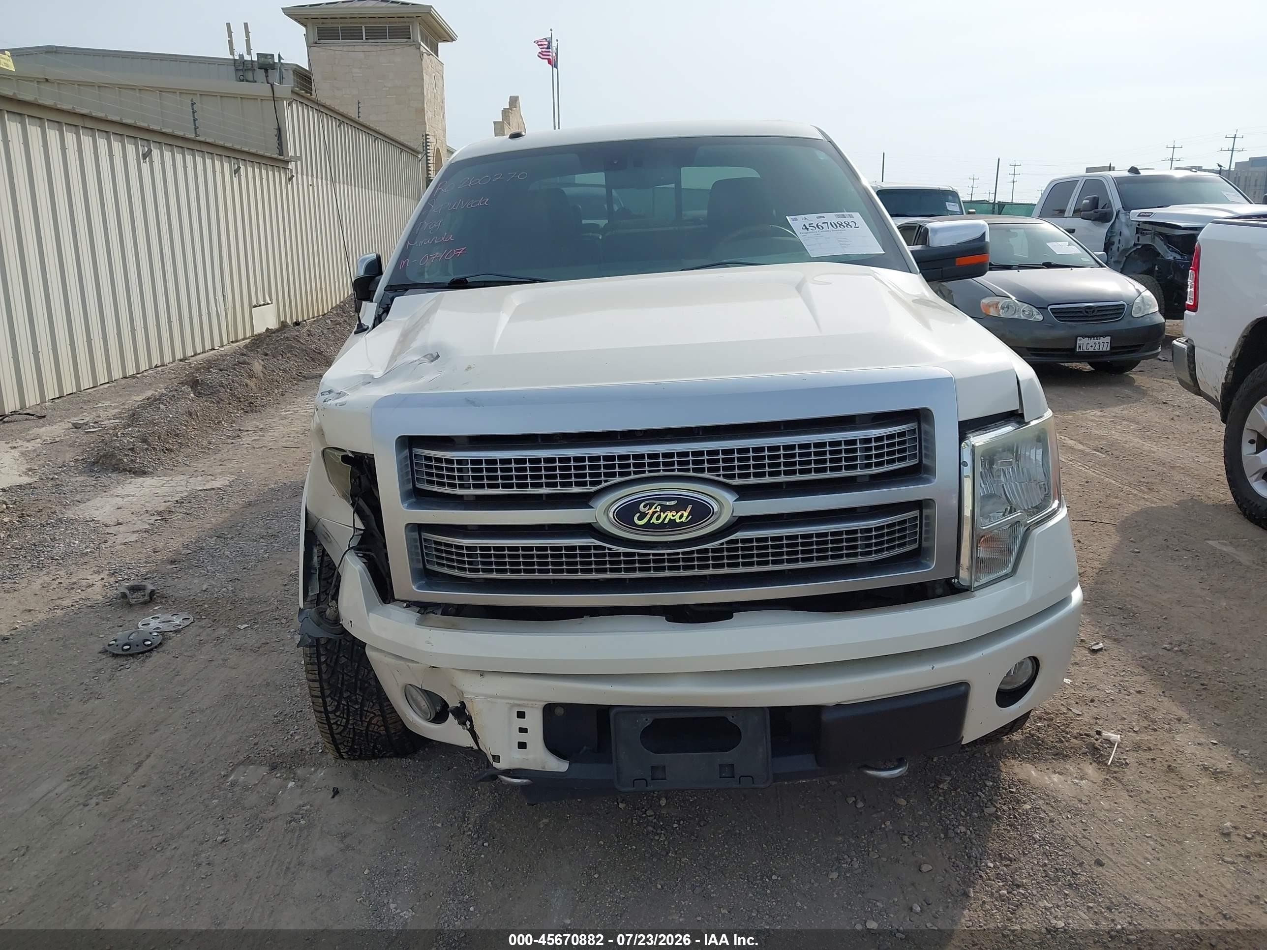 2009 Ford F-150 Fx4/king Ranch/lariat/platinum/xl/xlt White vin: 1FTPW14V49FA79983