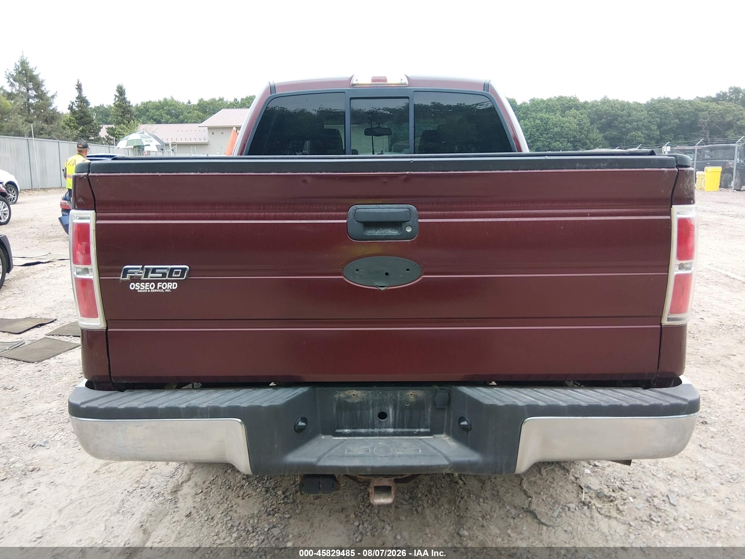 2009 Ford F-150 Fx4/king Ranch/lariat/platinum/xl/xlt Maroon vin: 1FTPW14V49KC62551