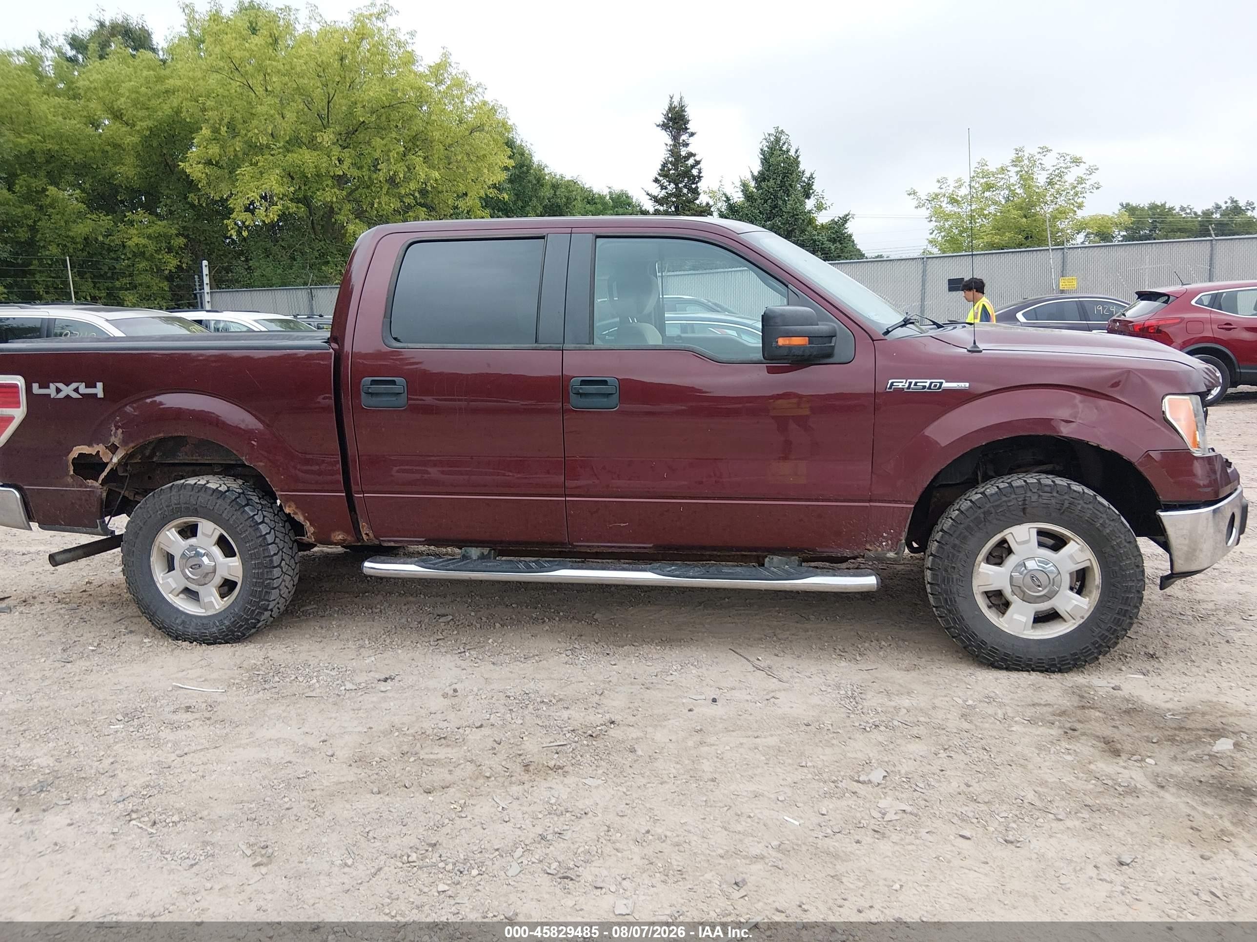 2009 Ford F-150 Fx4/king Ranch/lariat/platinum/xl/xlt Maroon vin: 1FTPW14V49KC62551