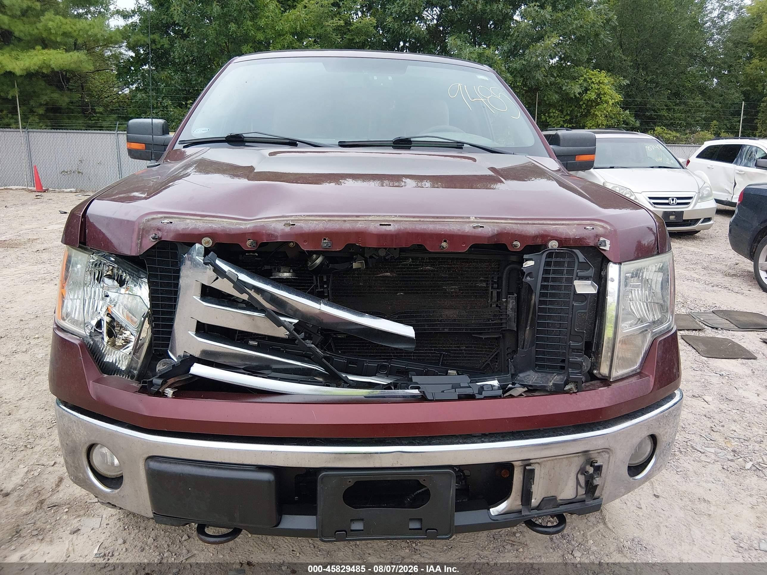 2009 Ford F-150 Fx4/king Ranch/lariat/platinum/xl/xlt Maroon vin: 1FTPW14V49KC62551