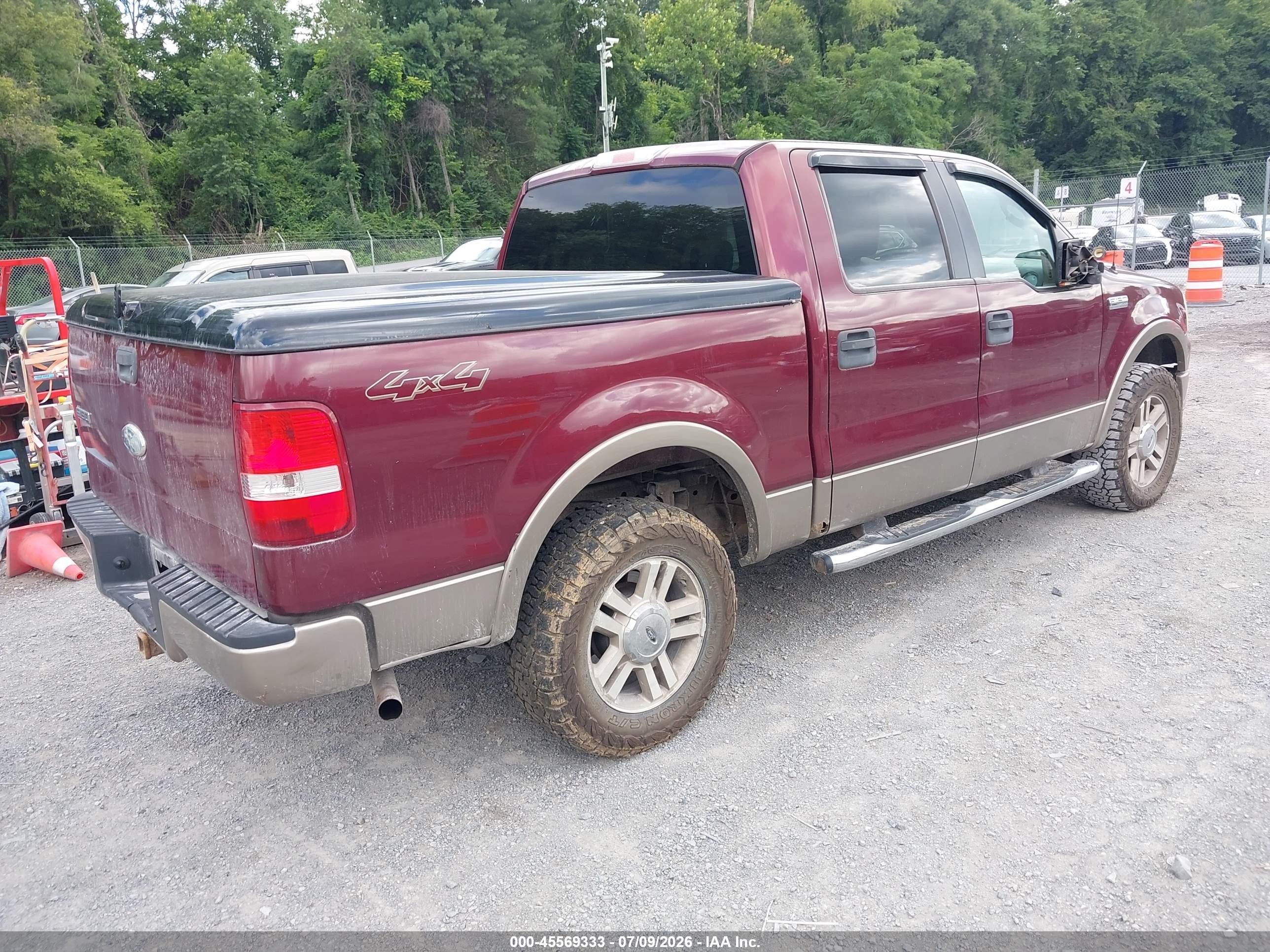 2006 Ford F-150 Fx4/lariat/xlt Maroon vin: 1FTPW14V56FB31763