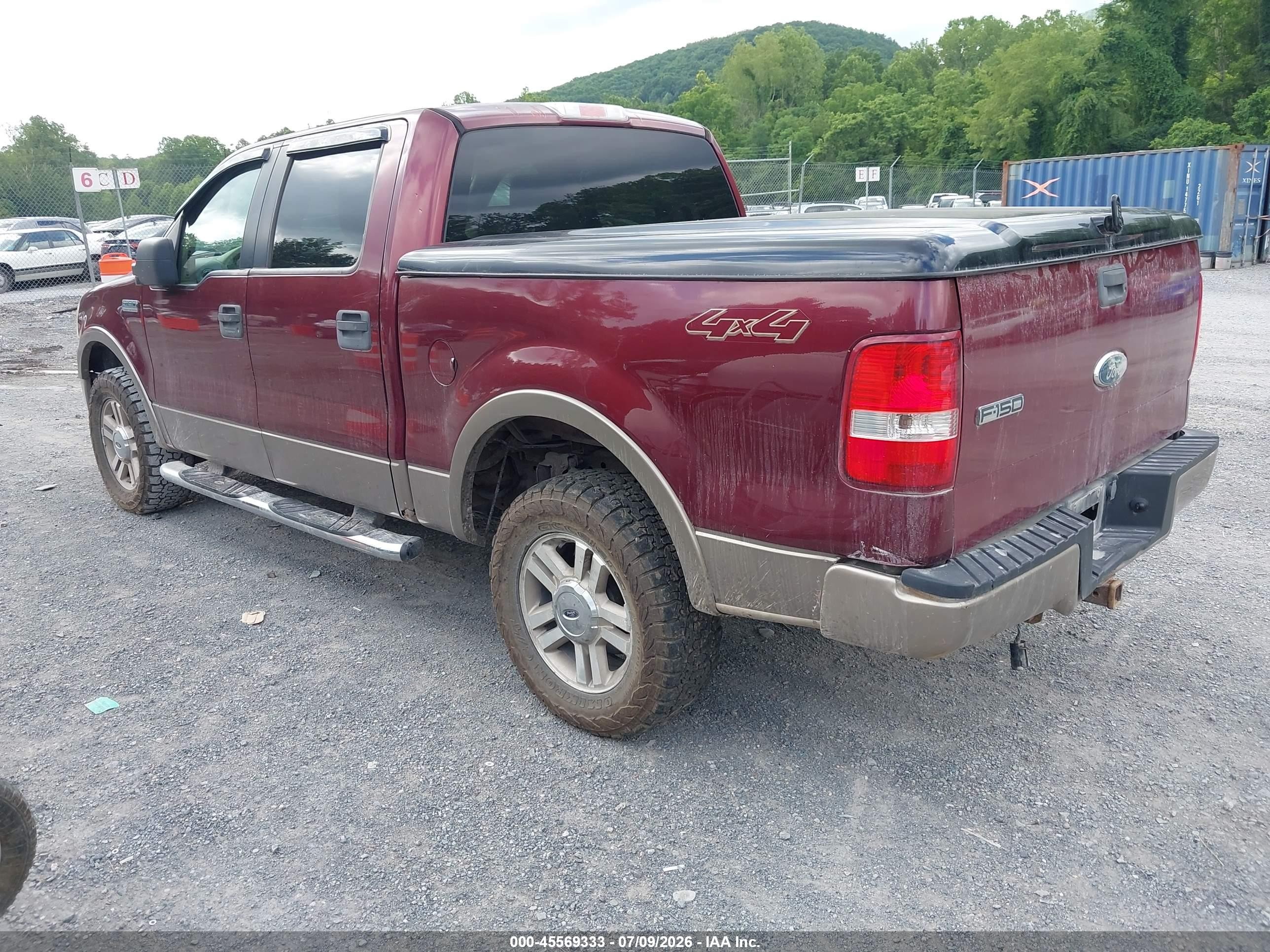 2006 Ford F-150 Fx4/lariat/xlt Maroon vin: 1FTPW14V56FB31763