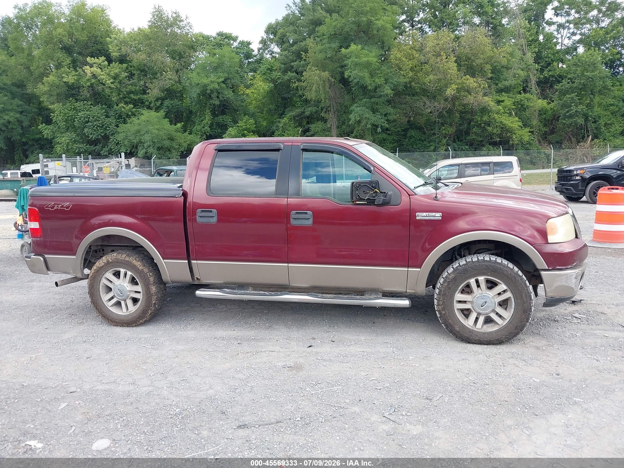 2006 Ford F-150 Fx4/lariat/xlt Maroon vin: 1FTPW14V56FB31763