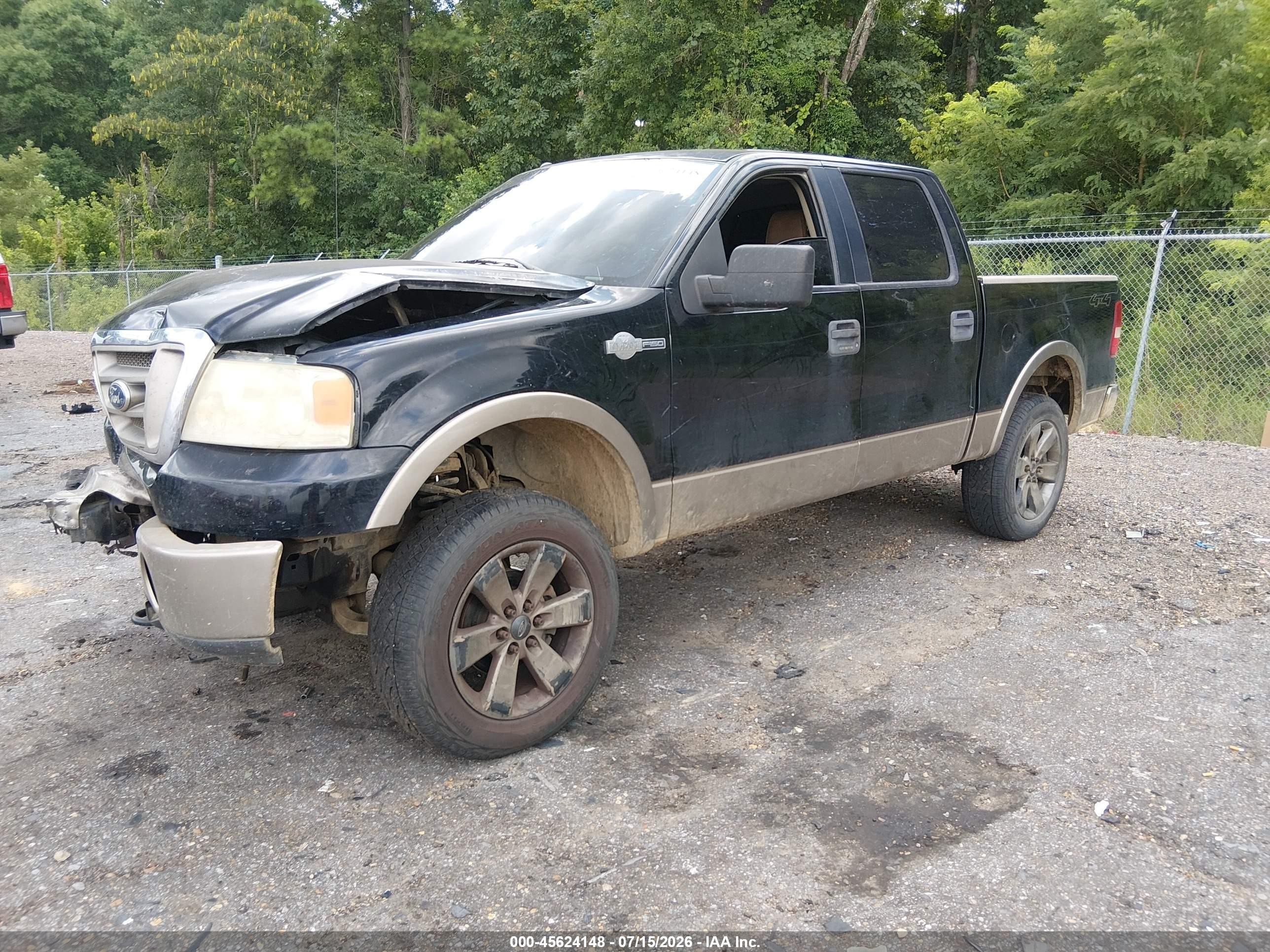 2006 Ford F-150 Fx4/lariat/xlt Black vin: 1FTPW14V56KD68602