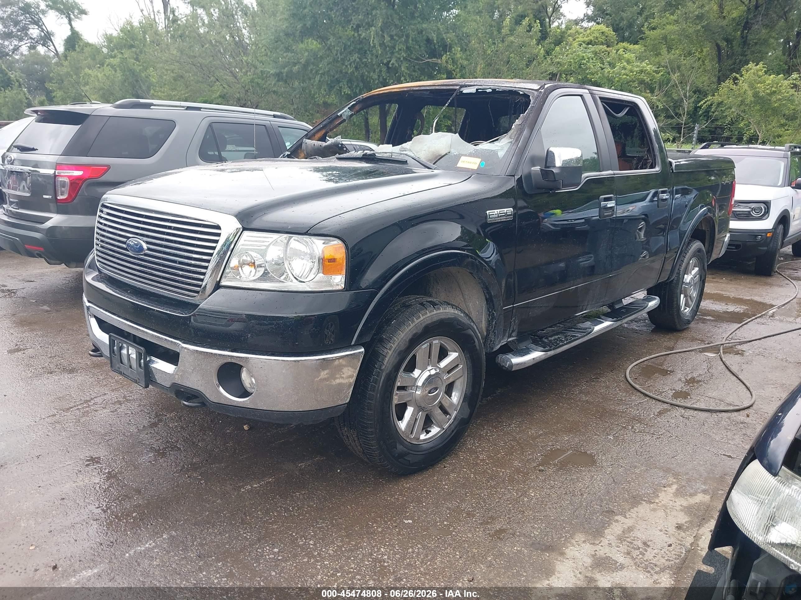 2007 Ford F-150 Fx4/lariat/xlt Black vin: 1FTPW14V57KD27906