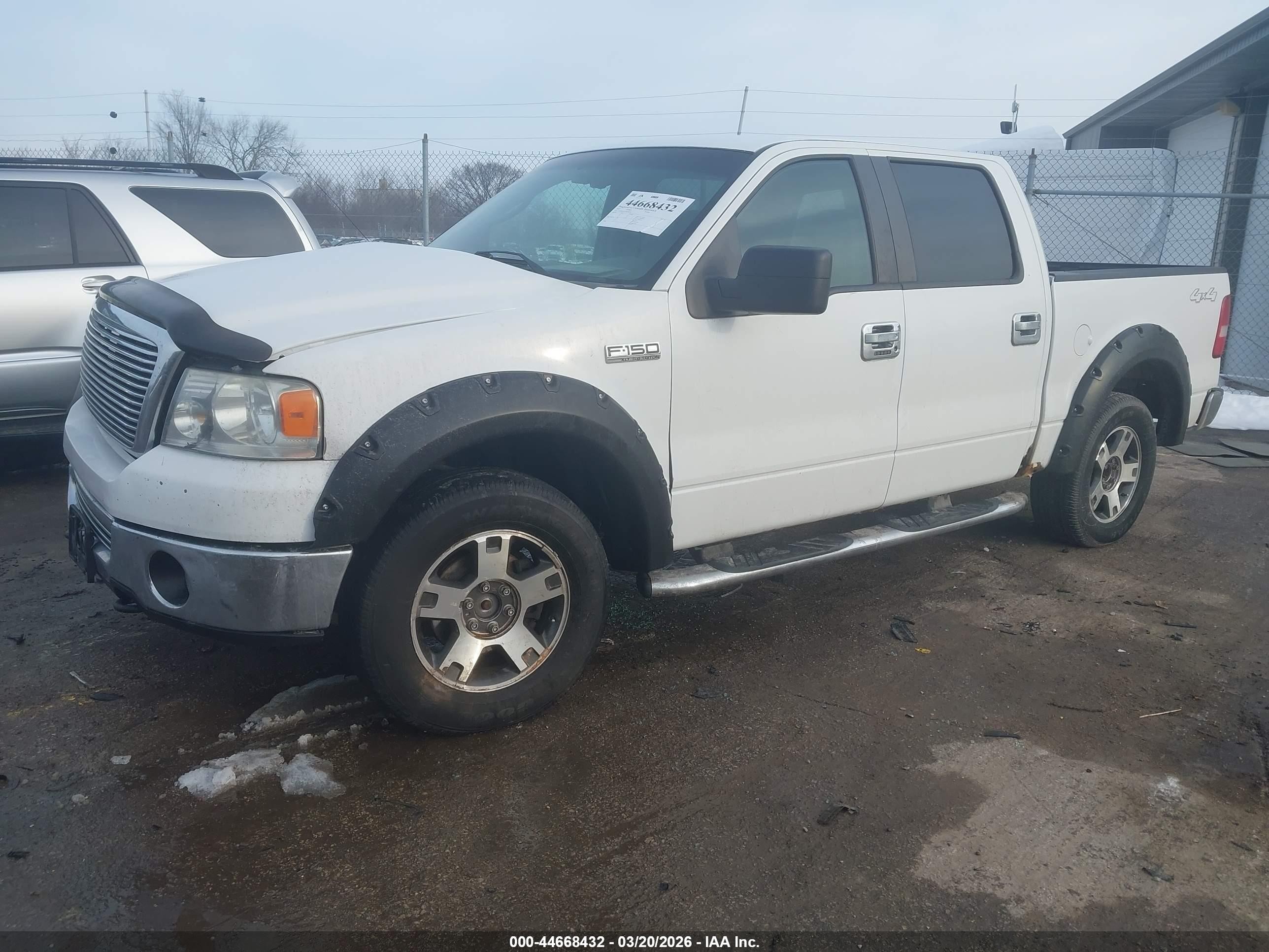 2007 Ford F-150 Fx4/lariat/xlt White vin: 1FTPW14V57KD28456
