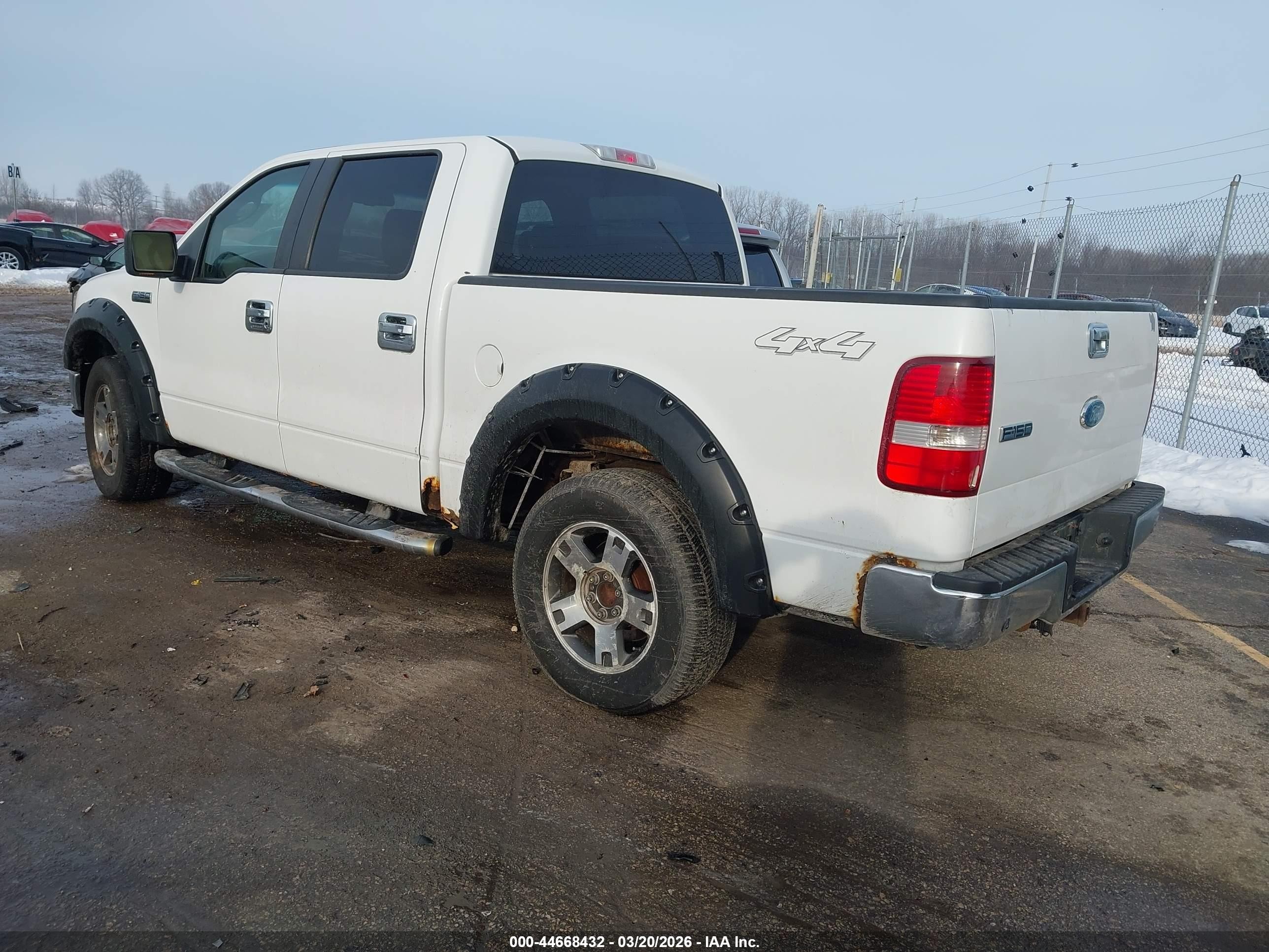 2007 Ford F-150 Fx4/lariat/xlt White vin: 1FTPW14V57KD28456