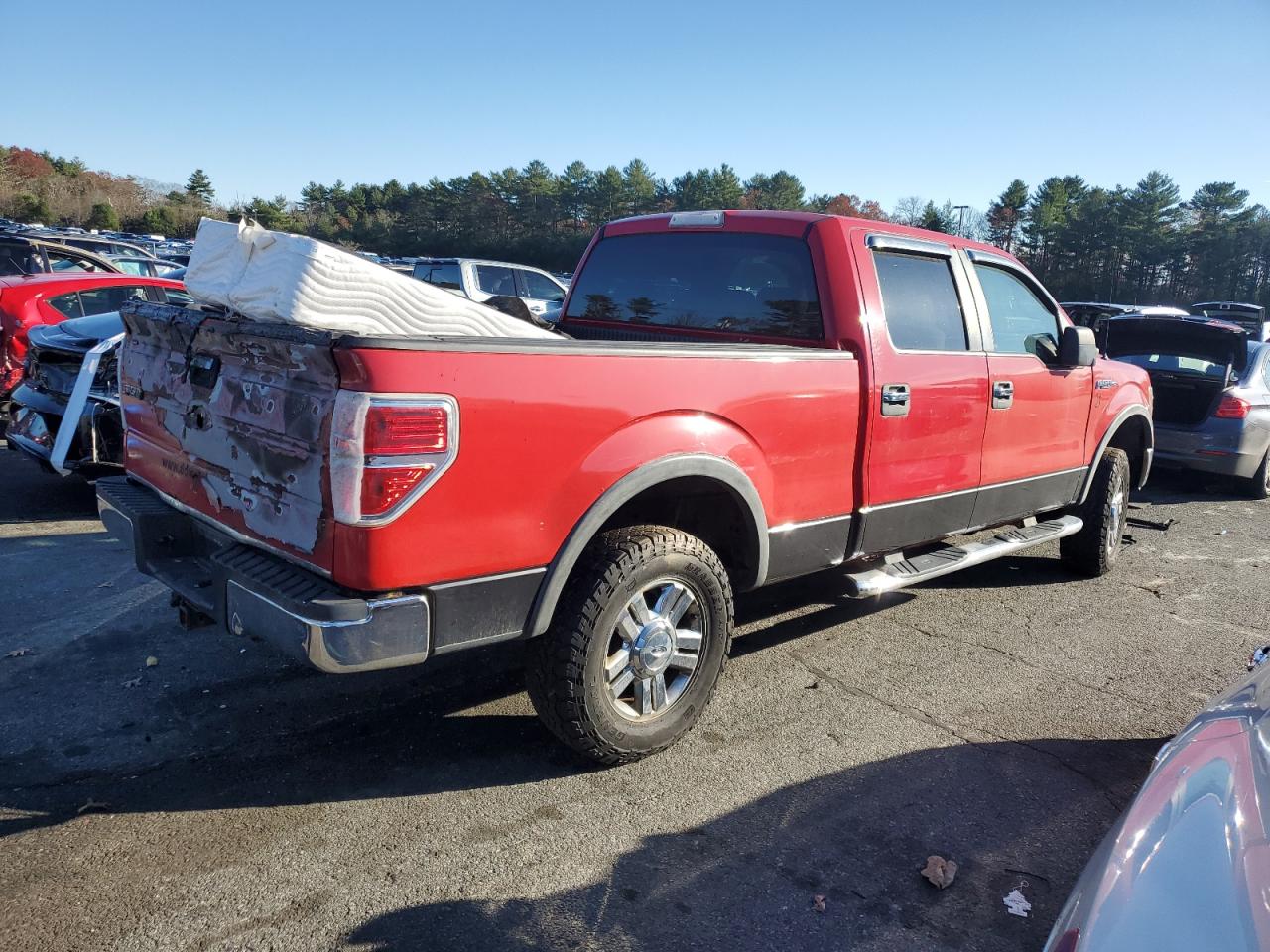 2009 Ford F150 Supercrew Red vin: 1FTPW14V59FB03403