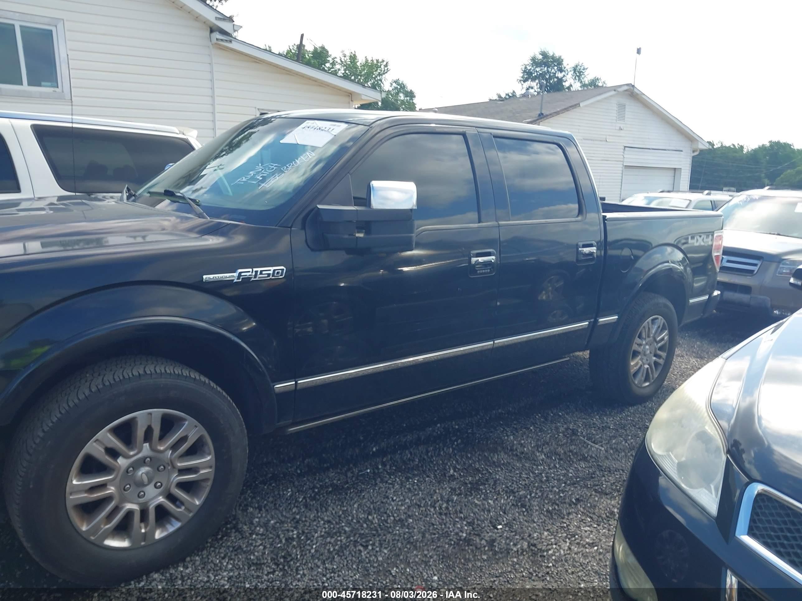 2009 Ford F-150 Fx4/king Ranch/lariat/platinum/xl/xlt Black vin: 1FTPW14V59FB26230