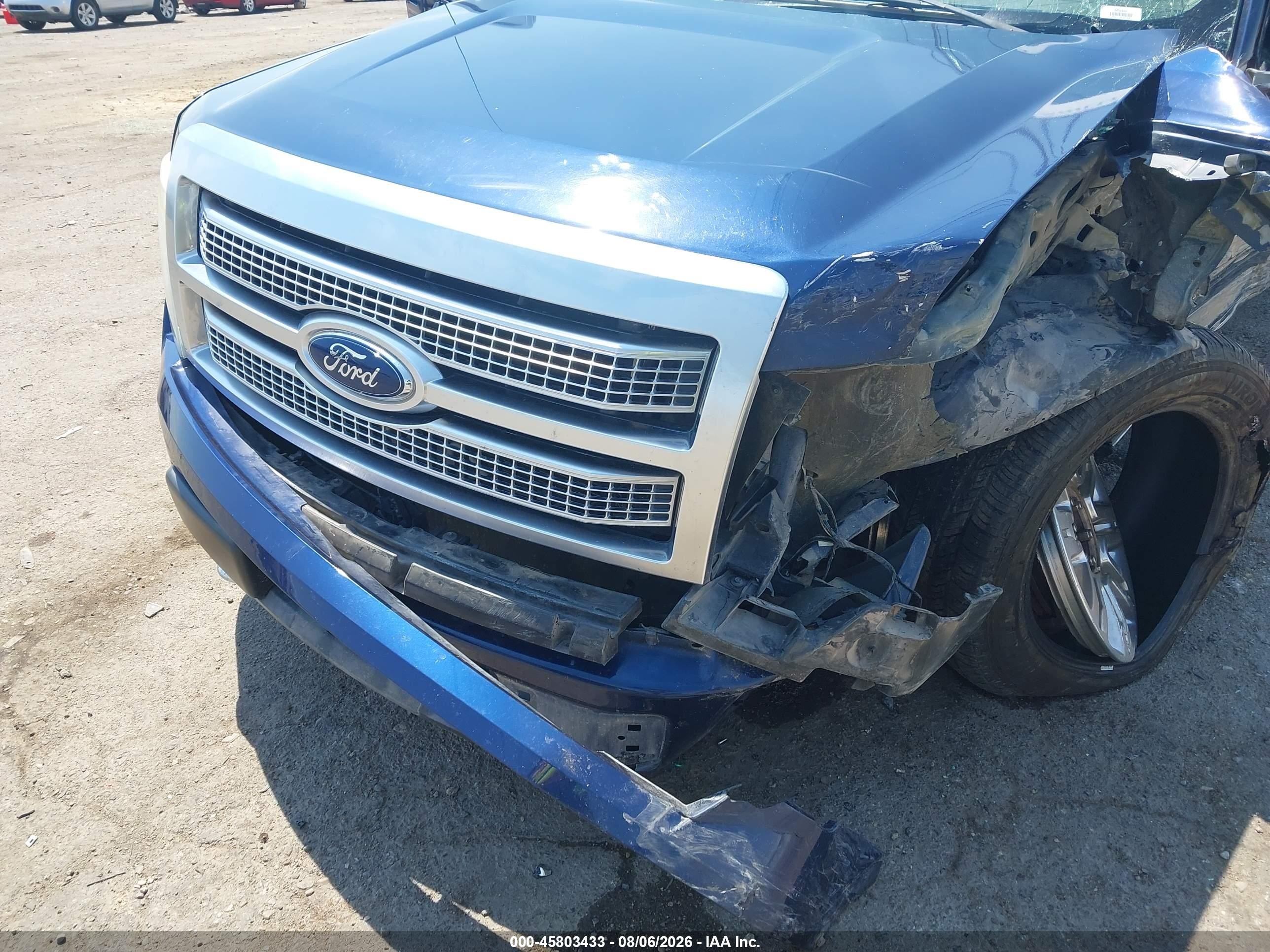 2009 Ford F-150 Fx4/king Ranch/lariat/platinum/xl/xlt Blue vin: 1FTPW14V59FB26468