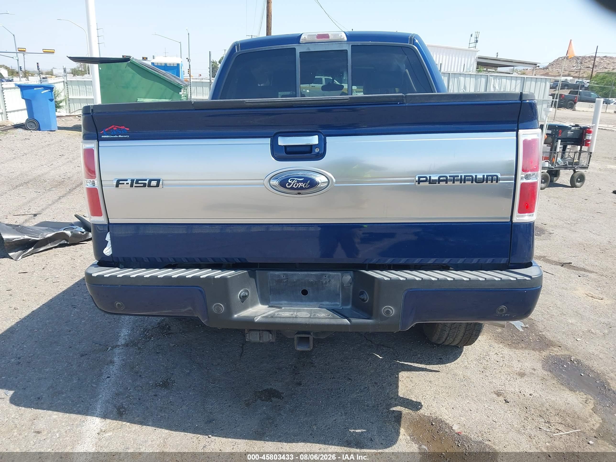 2009 Ford F-150 Fx4/king Ranch/lariat/platinum/xl/xlt Blue vin: 1FTPW14V59FB26468