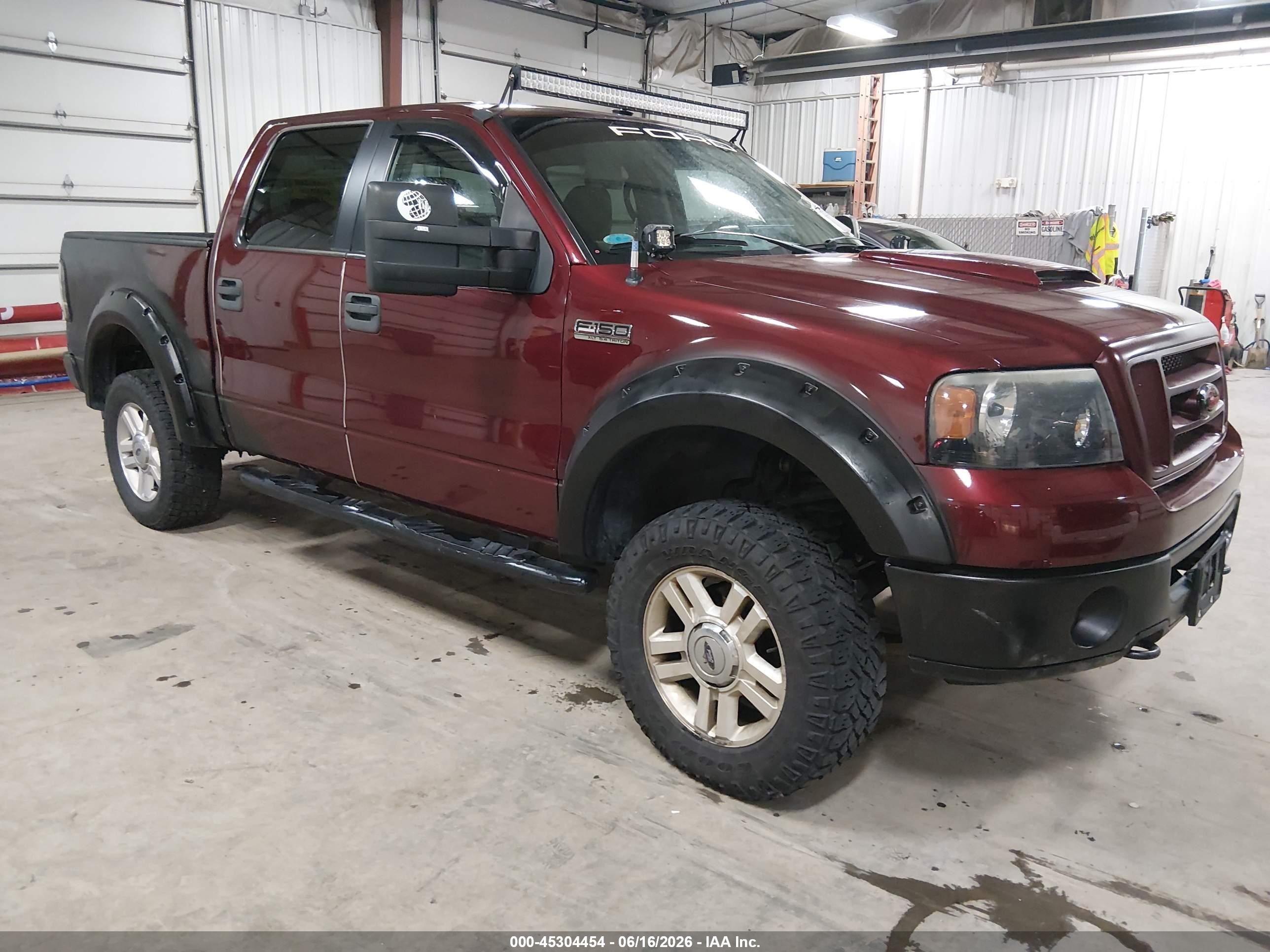 2006 Ford F-150 Fx4/lariat/xlt Maroon vin: 1FTPW14V66FB23316