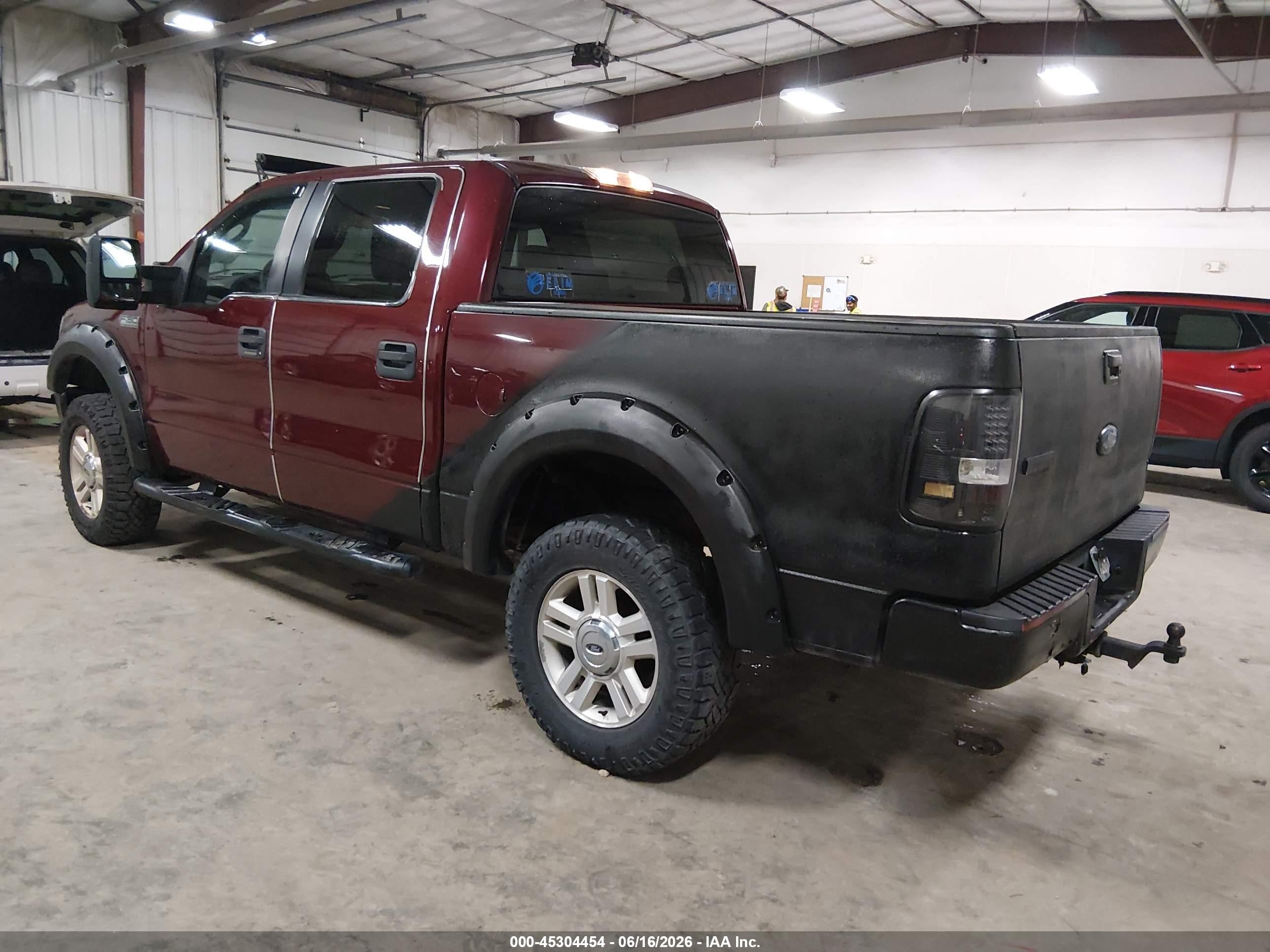 2006 Ford F-150 Fx4/lariat/xlt Maroon vin: 1FTPW14V66FB23316